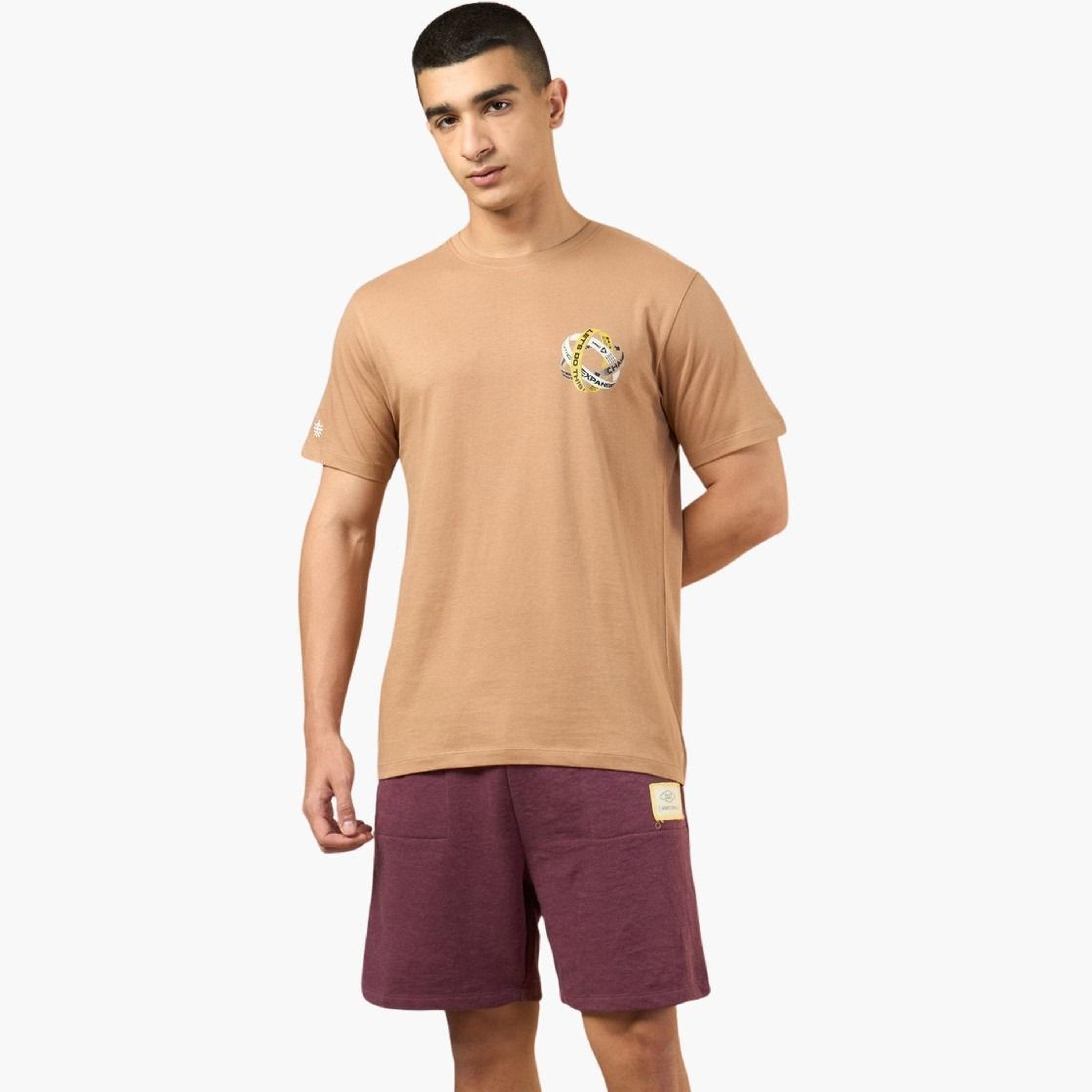 Cult X Styli Men Brown Graphic Print Short Sleeve T-Shirt-men-clothing-sportswearandactivewear-tshirtsandpolos-image-2