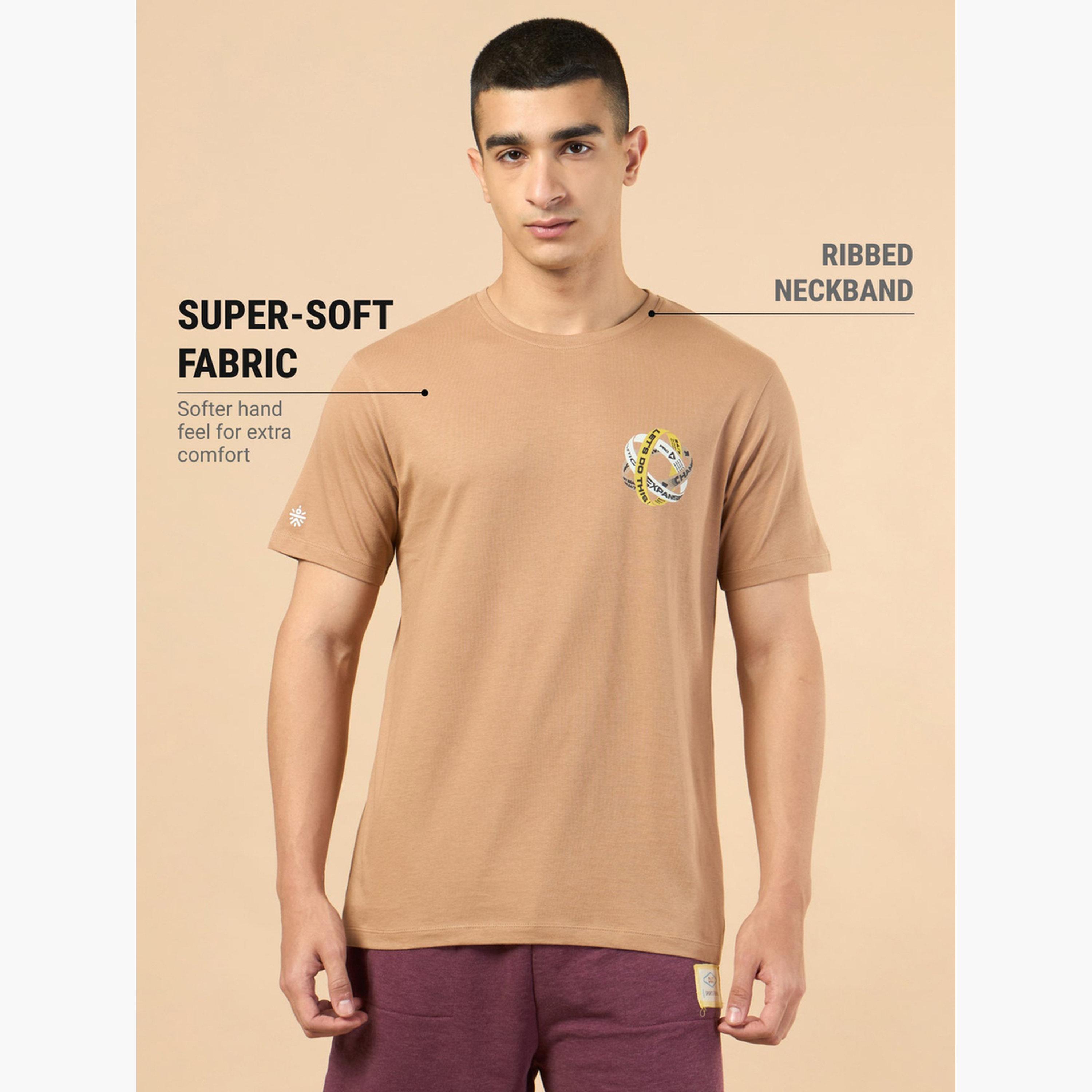 Cult X Styli Men Brown Graphic Print Short Sleeve T-Shirt-men-clothing-sportswearandactivewear-tshirtsandpolos-image-4