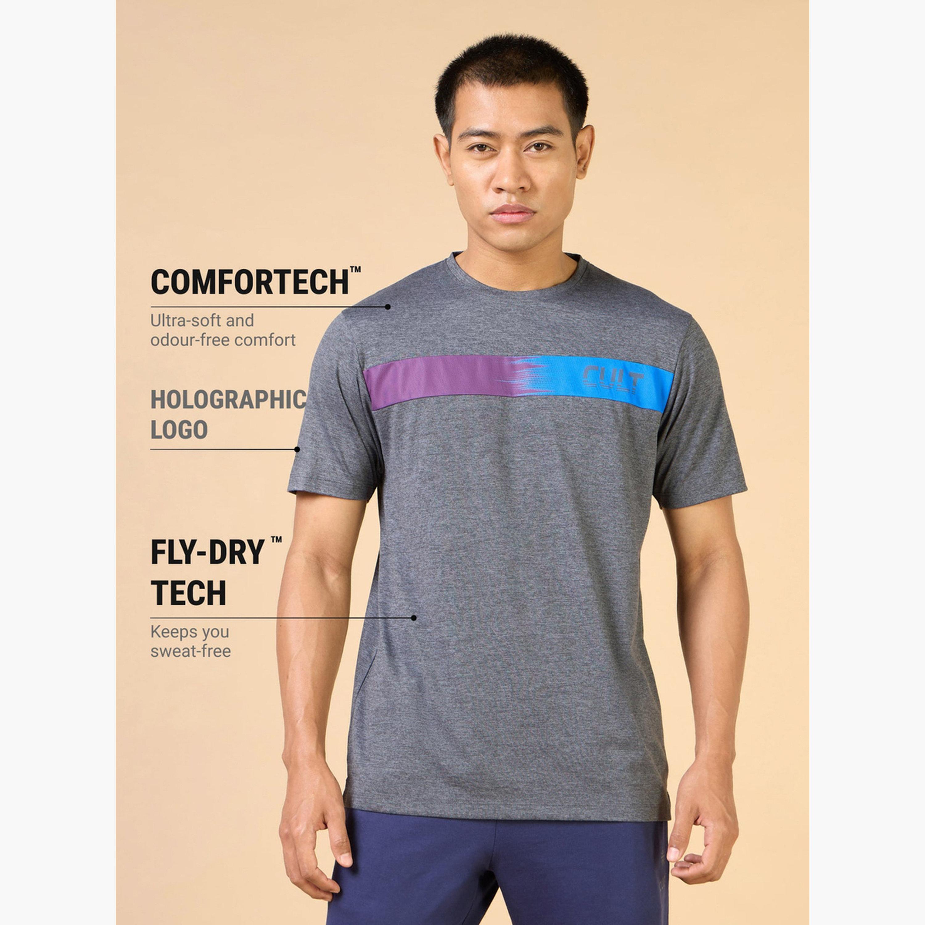 كولت × ستايلي - تي شيرت كومفورت تيك نقشة جرافيكية باللون الأسود للرجال-men-clothing-tshirtsandpolos-tshirts-image-5