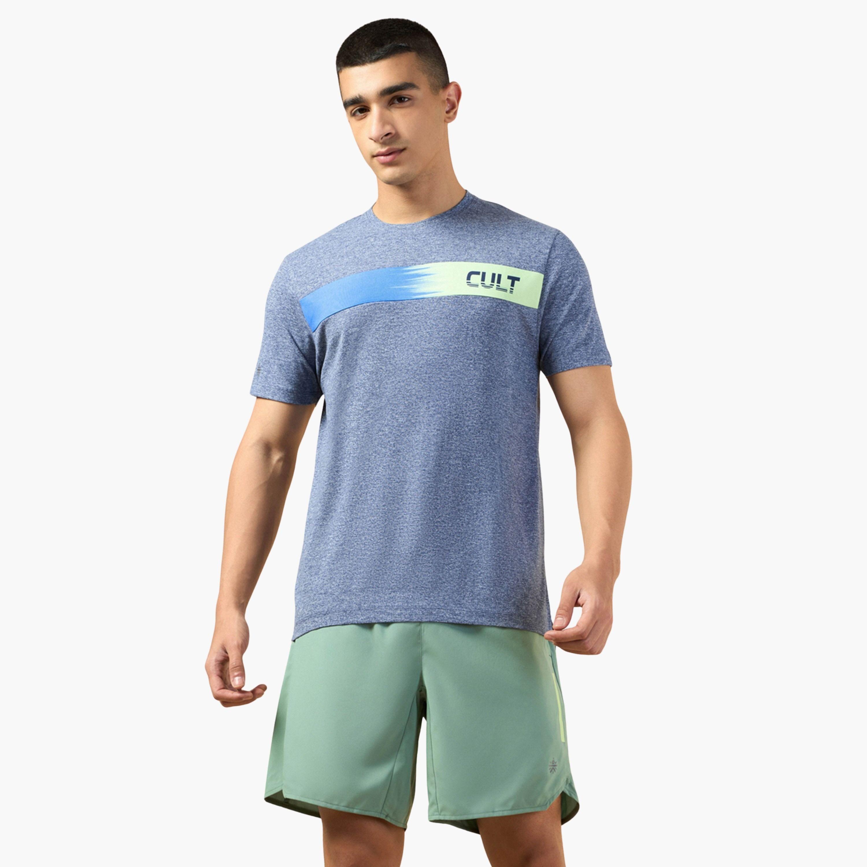 كالت × ستايلي - تي شيرت كومفورت تيك رجالي بطبعة جرافيكية لون أزرق الداكن-men-clothing-sportswearandactivewear-tshirtsandpolos-image-1