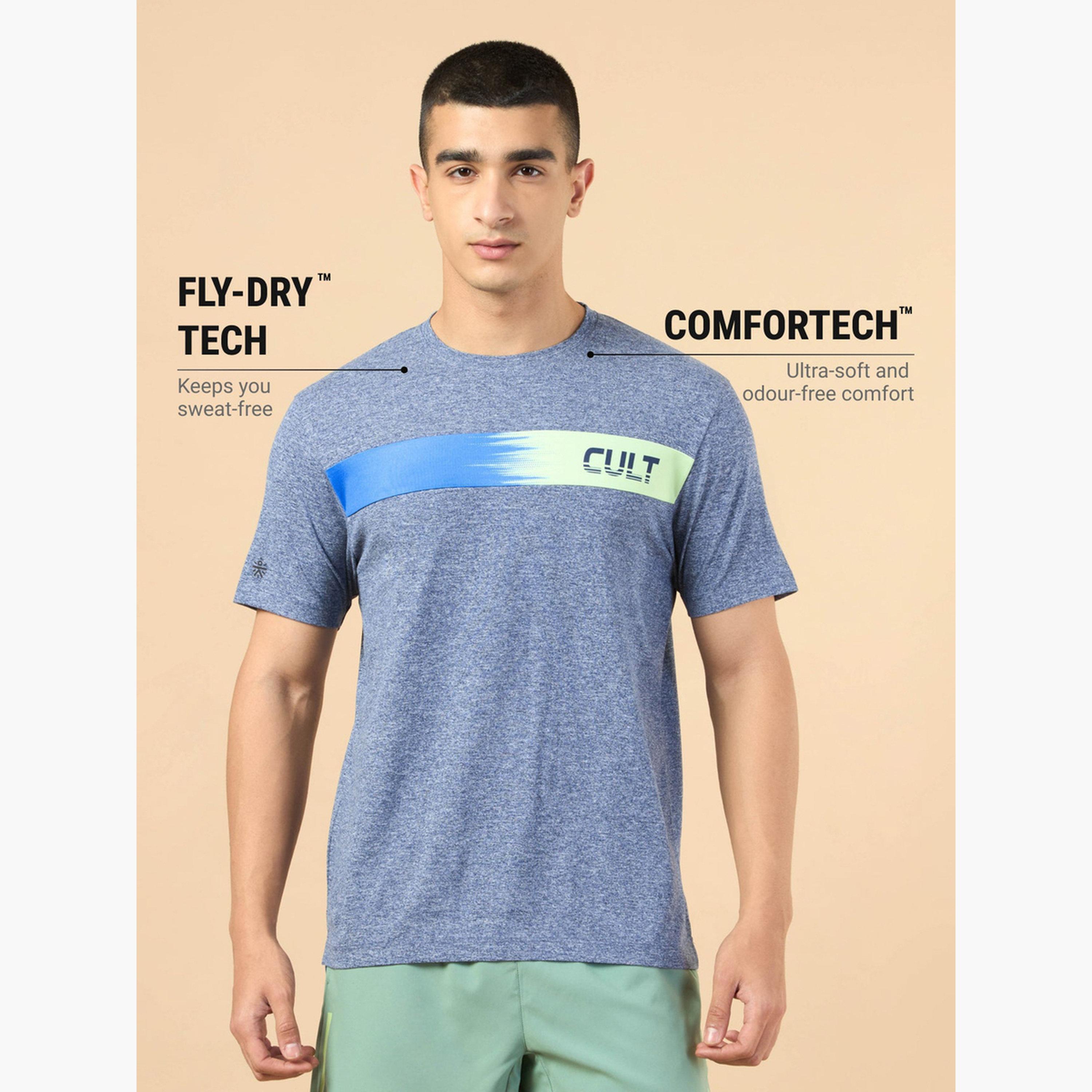 Cult X Styli Men Navy Blue Graphic Print COMFORtech T-Shirt-men-clothing-sportswearandactivewear-tshirtsandpolos-image-5