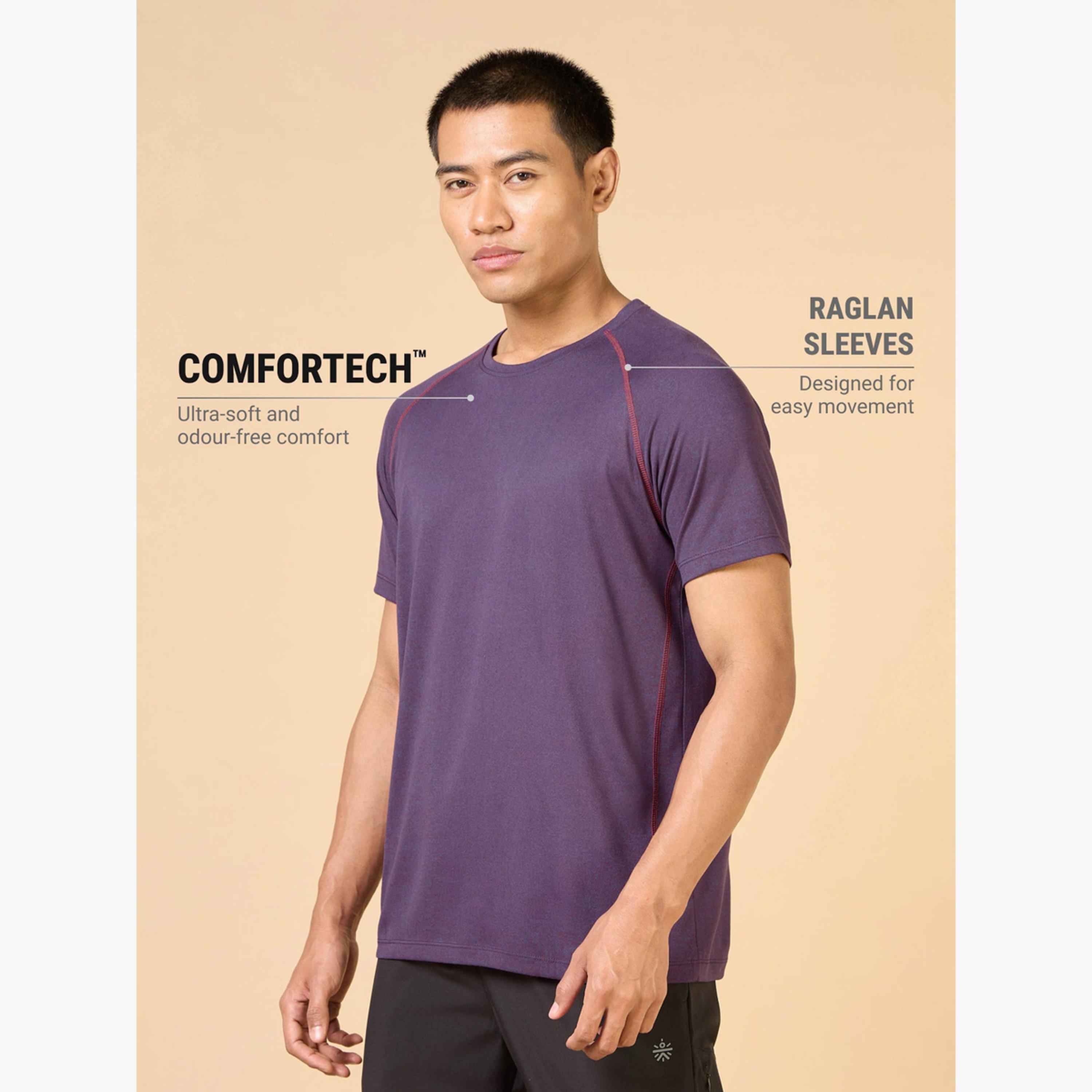 كولت × ستايلي - تي شيرت كومفورتيك سادة أرجواني اللون للرجال-men-clothing-tshirtsandpolos-tshirts-image-6
