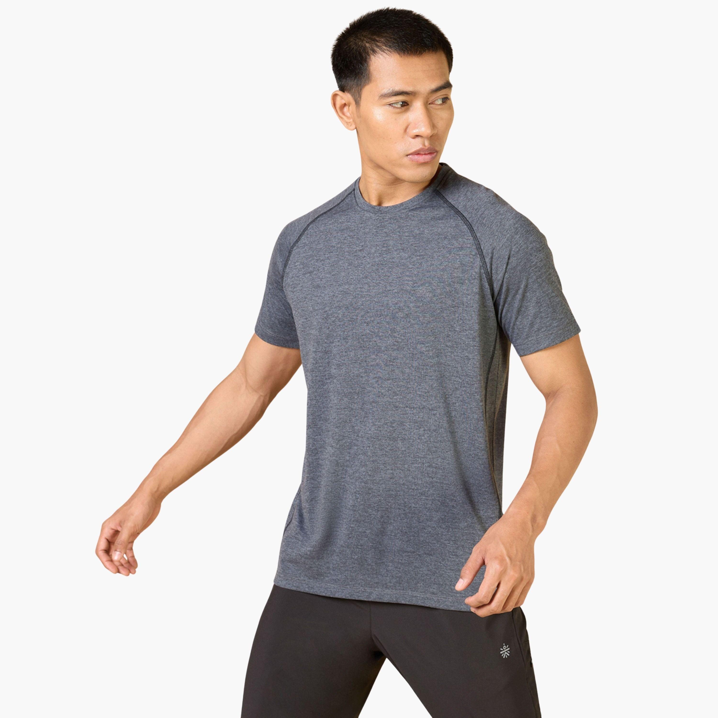 Cult X Styli Men Black Plain Sculpted COMFORTech T-Shirt-men-clothing-sportswearandactivewear-tshirtsandpolos-image-1