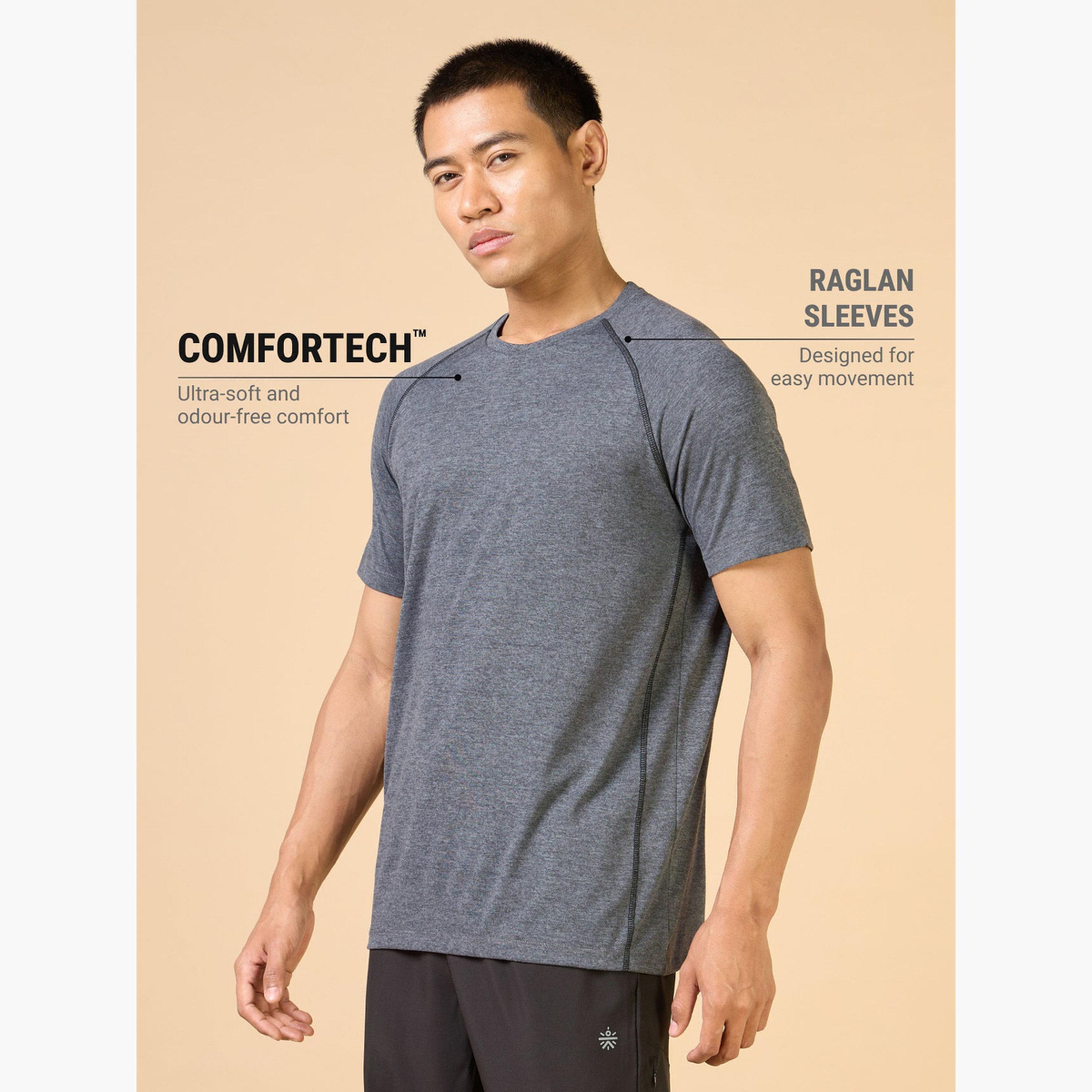 Cult X Styli Men Black Plain Sculpted COMFORTech T-Shirt-men-clothing-sportswearandactivewear-tshirtsandpolos-image-6