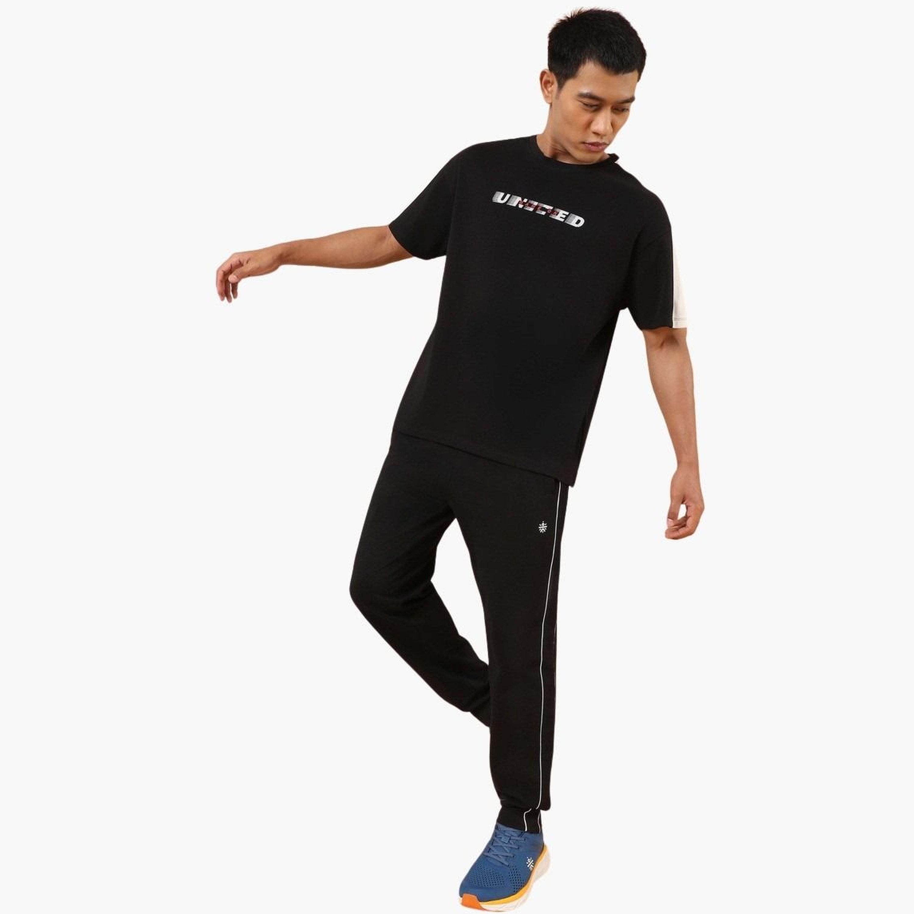 Cult X Styli Men Black Typography Print Short Sleeve Relaxed Fit T-Shirt-men-clothing-tshirtsandpolos-tshirts-image-2