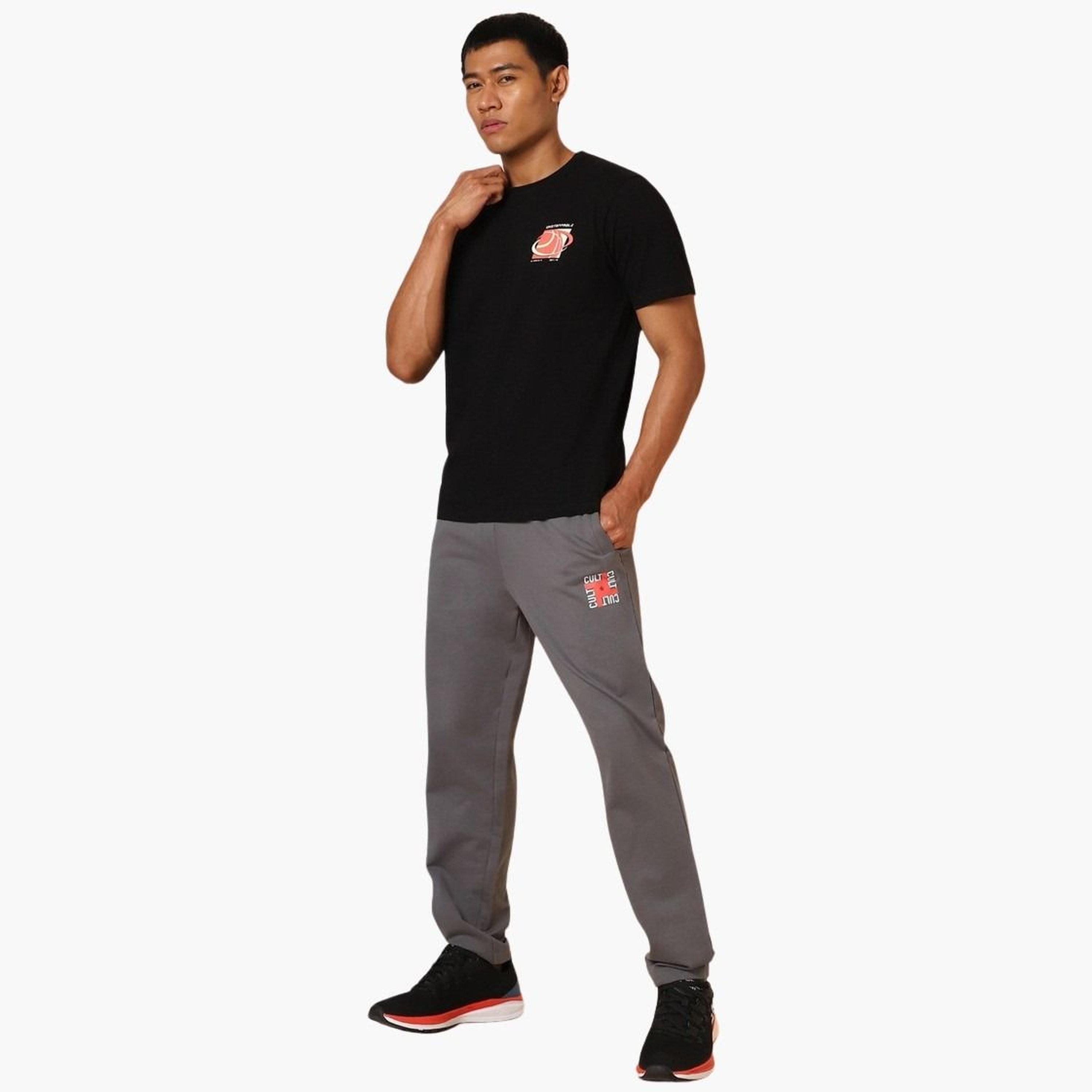 Cult X Styli Men Black Unstoppable Typo Print T-Shirt-men-clothing-tshirtsandpolos-tshirts-image-2