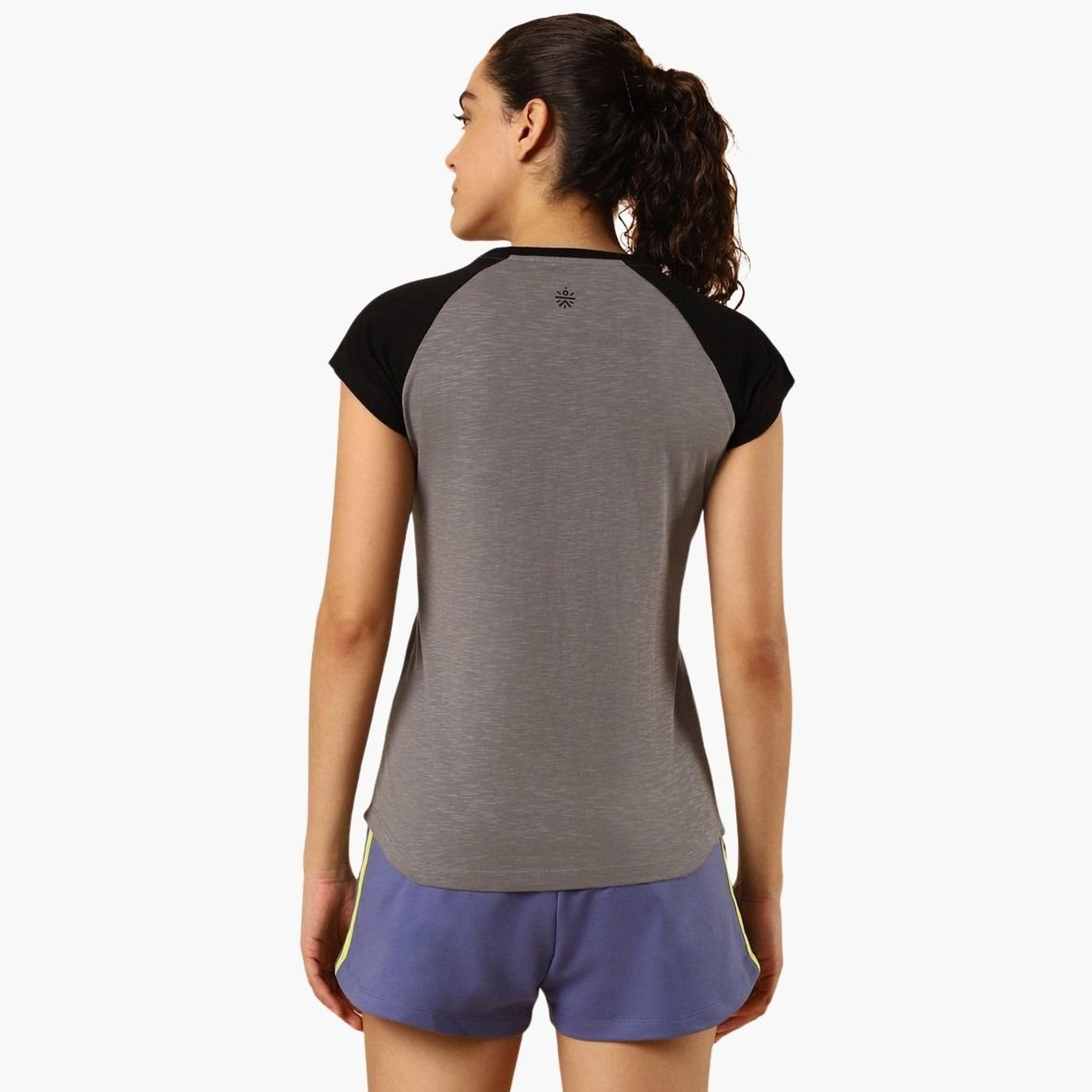 Cult X Styli Women Grey Graphic Print Raglan Sleeve T-Shirt-women-clothing-tshirts-image-6