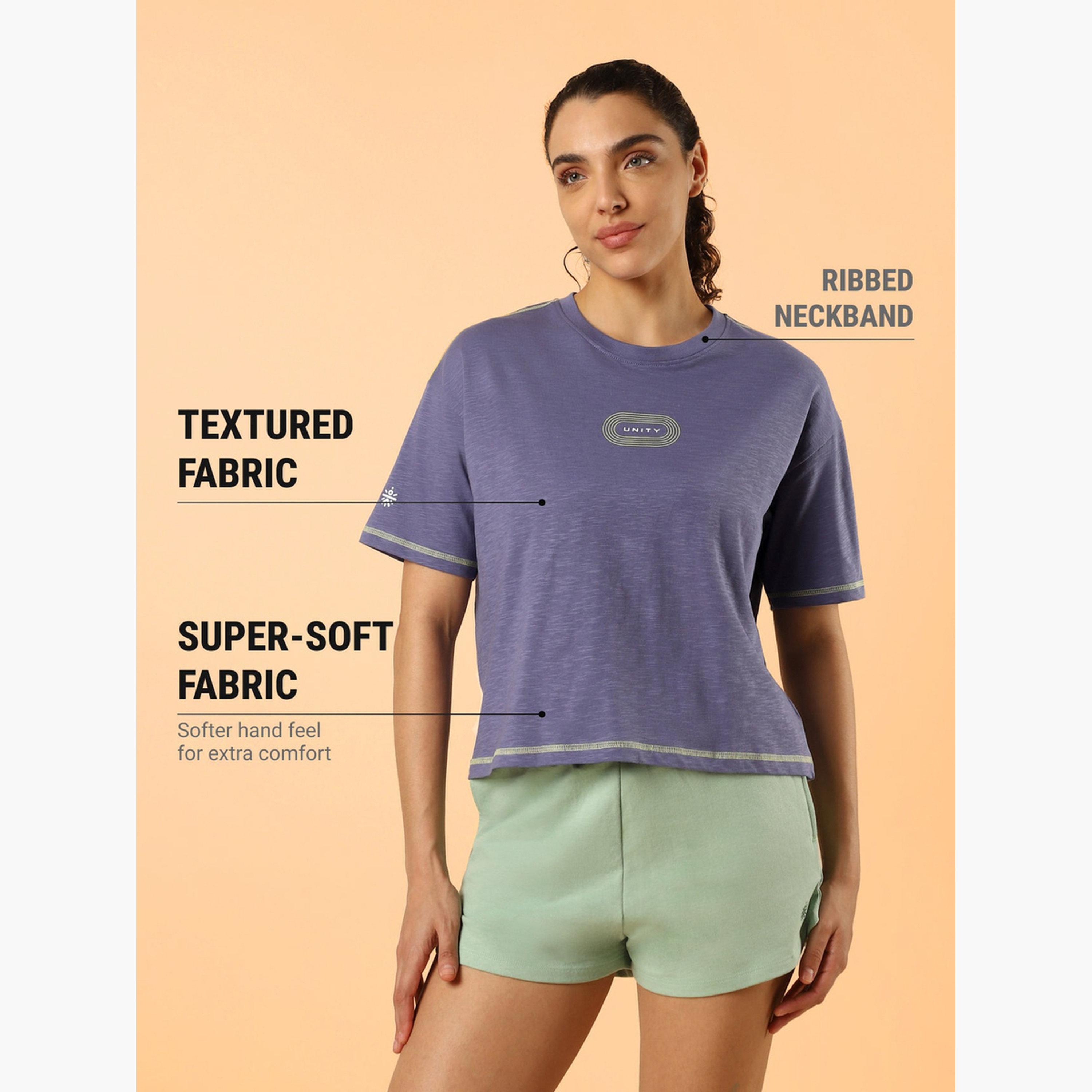 كولت × ستايلي - تي شيرت قصير نقشة جرافيكية باللون الأرجواني للنساء-women-clothing-tshirts-image-5