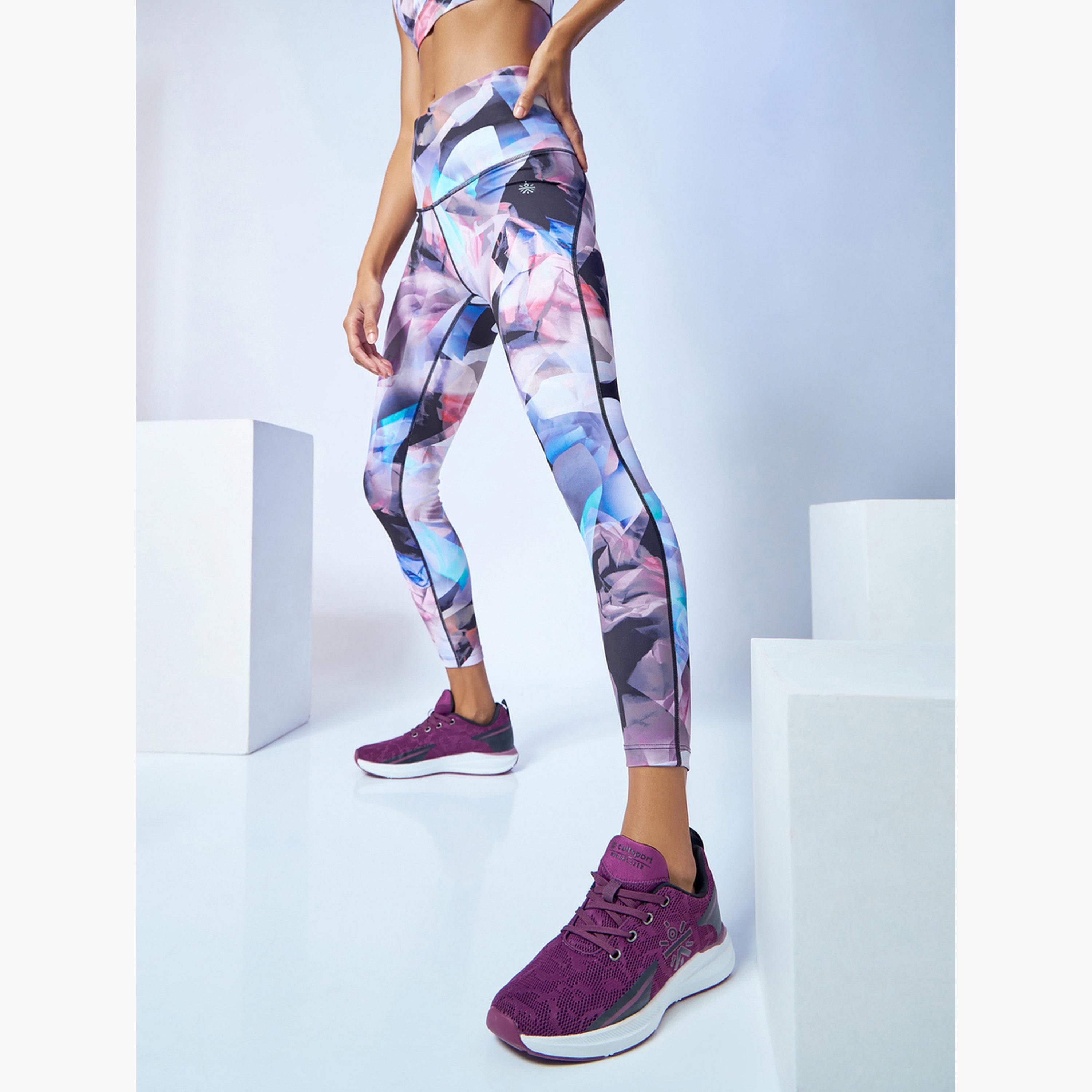 كولت × ستايلي - بنطال ضيق مطبوع عليه منشور عالي الخصر للنساء-women-clothing-bottoms-leggings-image-2