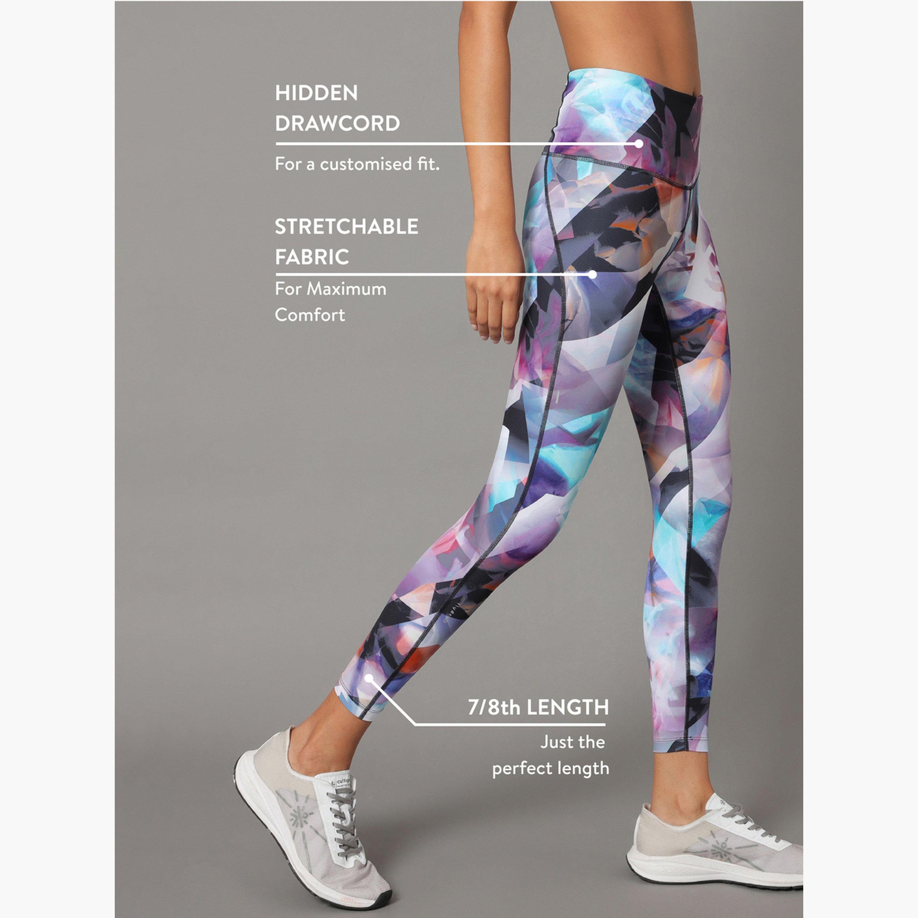 كولت × ستايلي - بنطال ضيق مطبوع عليه منشور عالي الخصر للنساء-women-clothing-bottoms-leggings-image-3