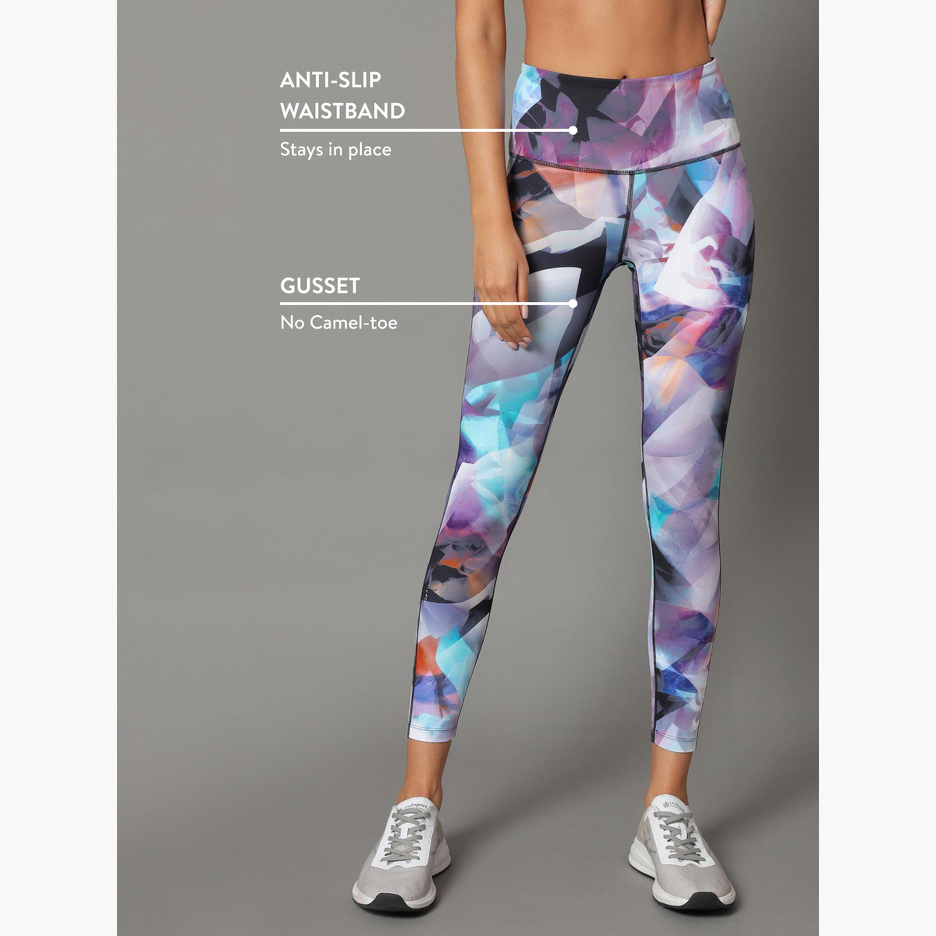 كولت × ستايلي - بنطال ضيق مطبوع عليه منشور عالي الخصر للنساء-women-clothing-bottoms-leggings-image-4