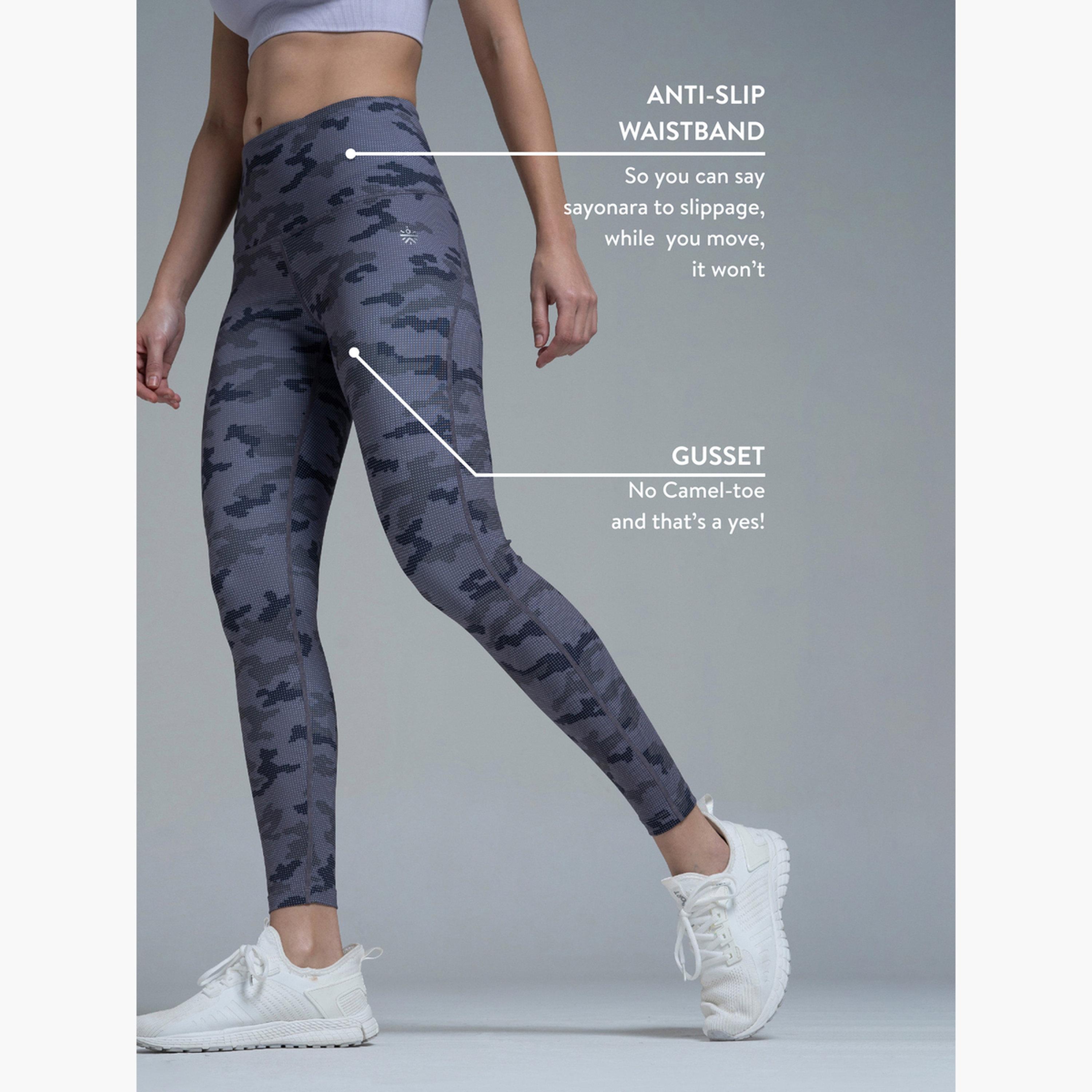 كولت × ستايلي - بنطال ضيق نقشة مموهة رمادية للنساء-women-clothing-bottoms-leggings-image-3