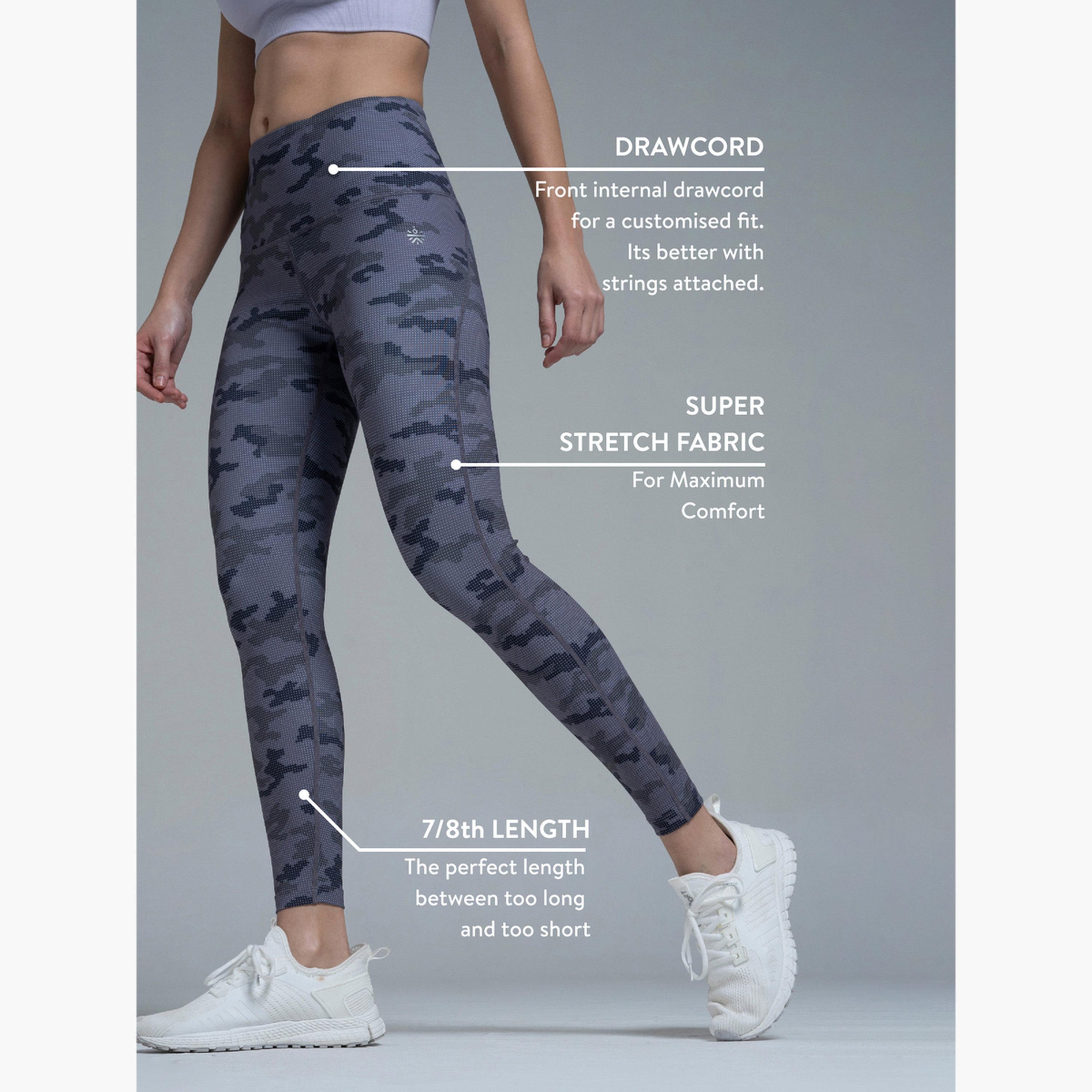 كولت × ستايلي - بنطال ضيق نقشة مموهة رمادية للنساء-women-clothing-bottoms-leggings-image-4