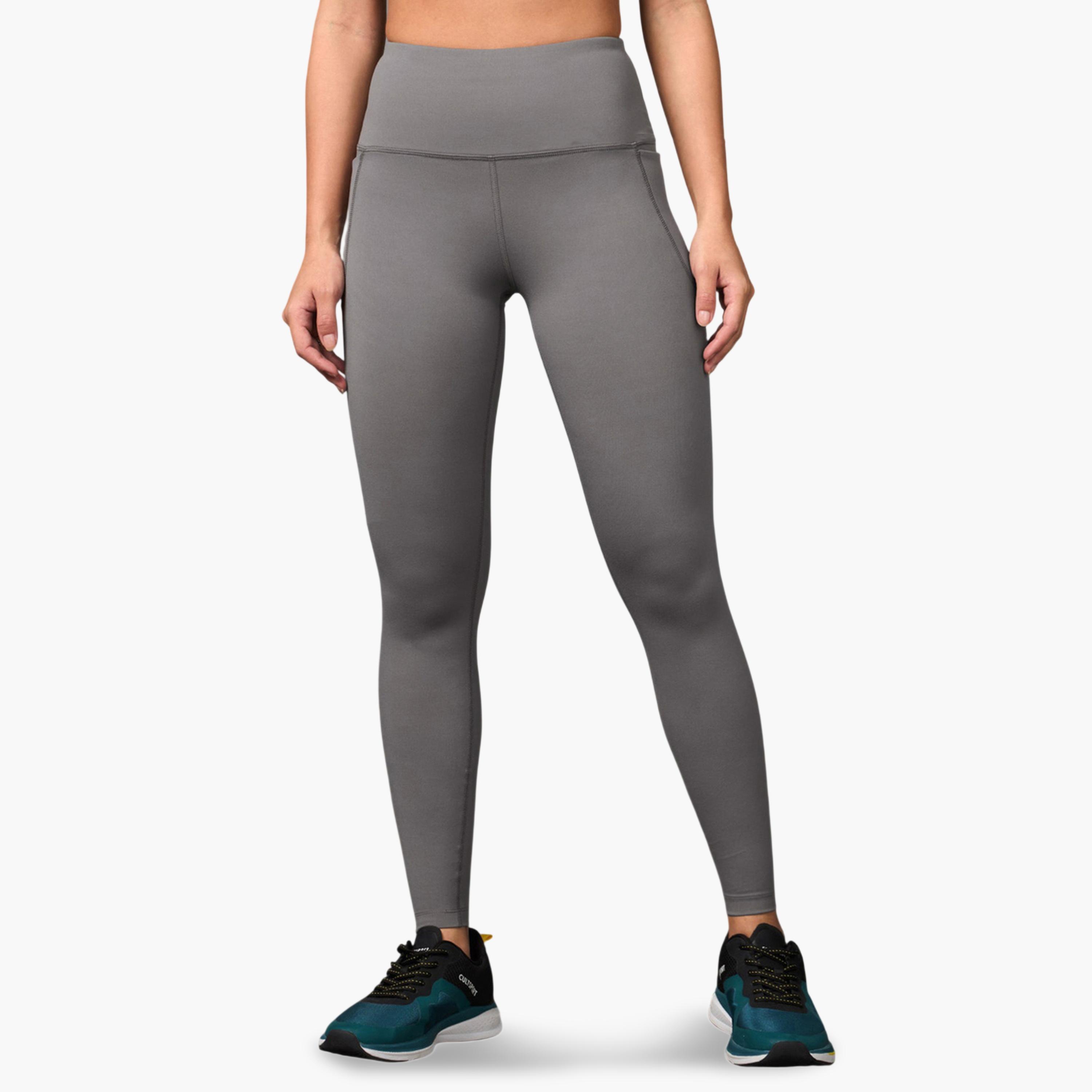 ليقنز رمادي عالي الخصر مع جيب-women-clothing-leggings-image-1