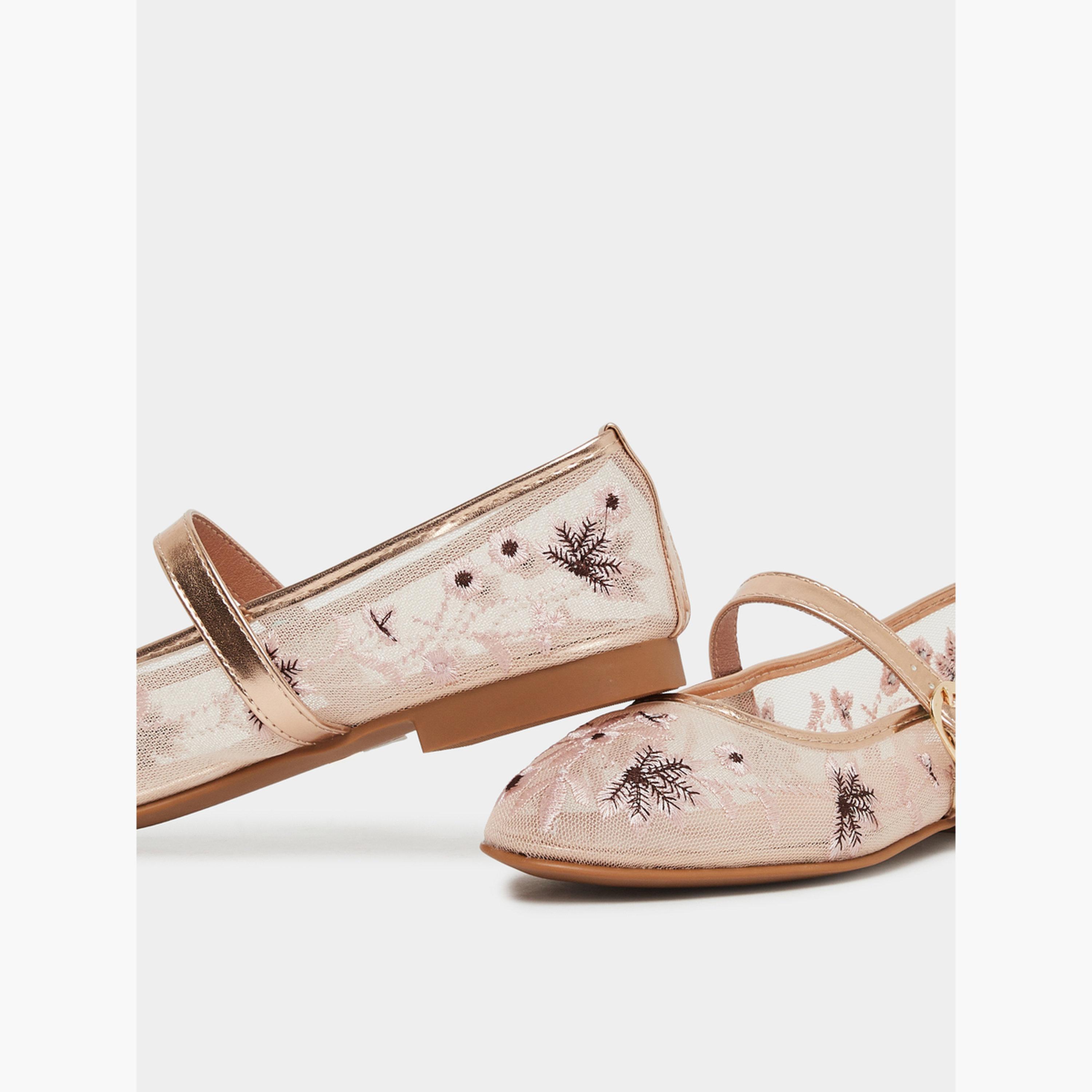 ستايلي - حذاء ماري جين شبكية مطرزة-women-shoes-ballerinas-image-5