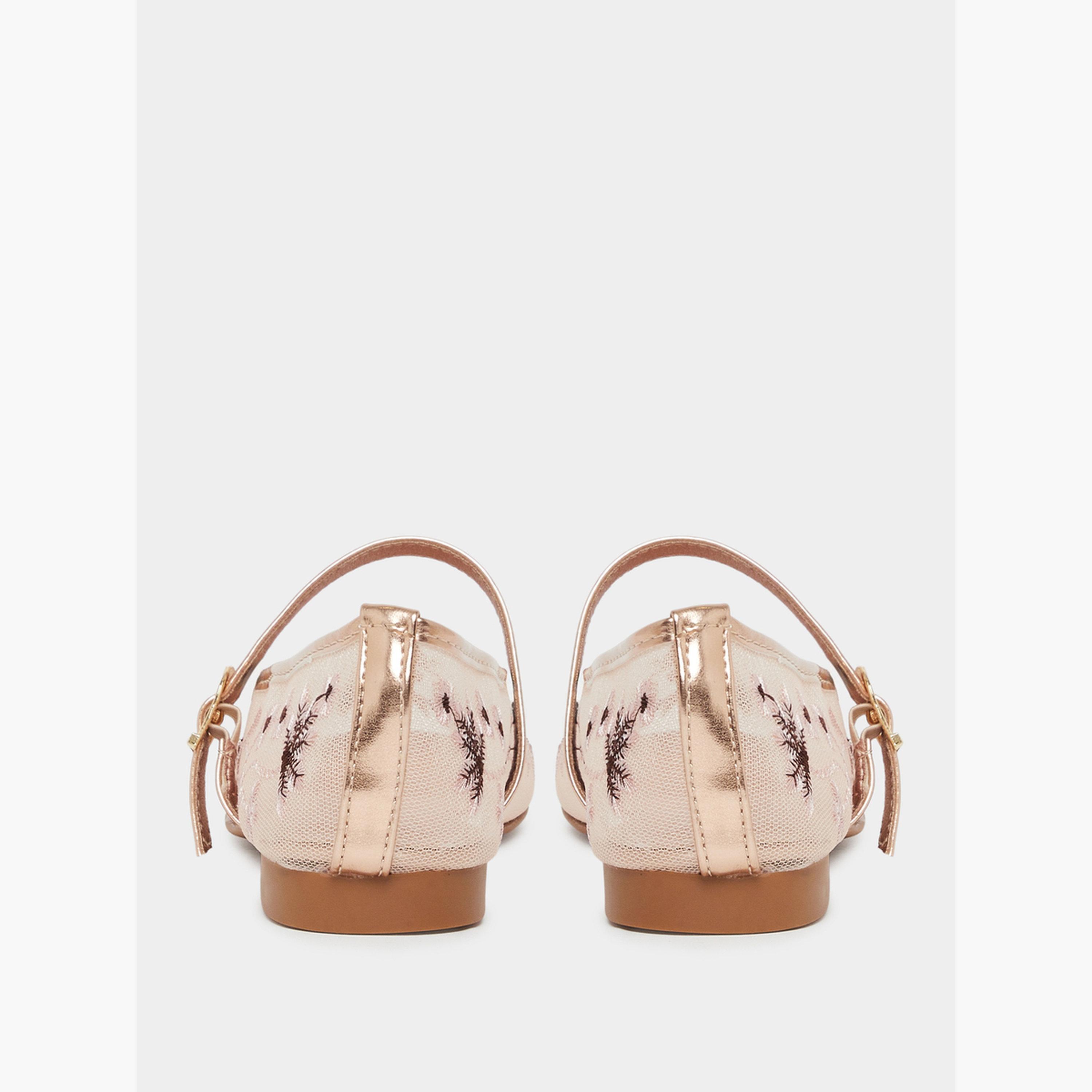 Styli Embroidered Mesh Mary Jane Shoes-women-shoes-ballerinas-image-6
