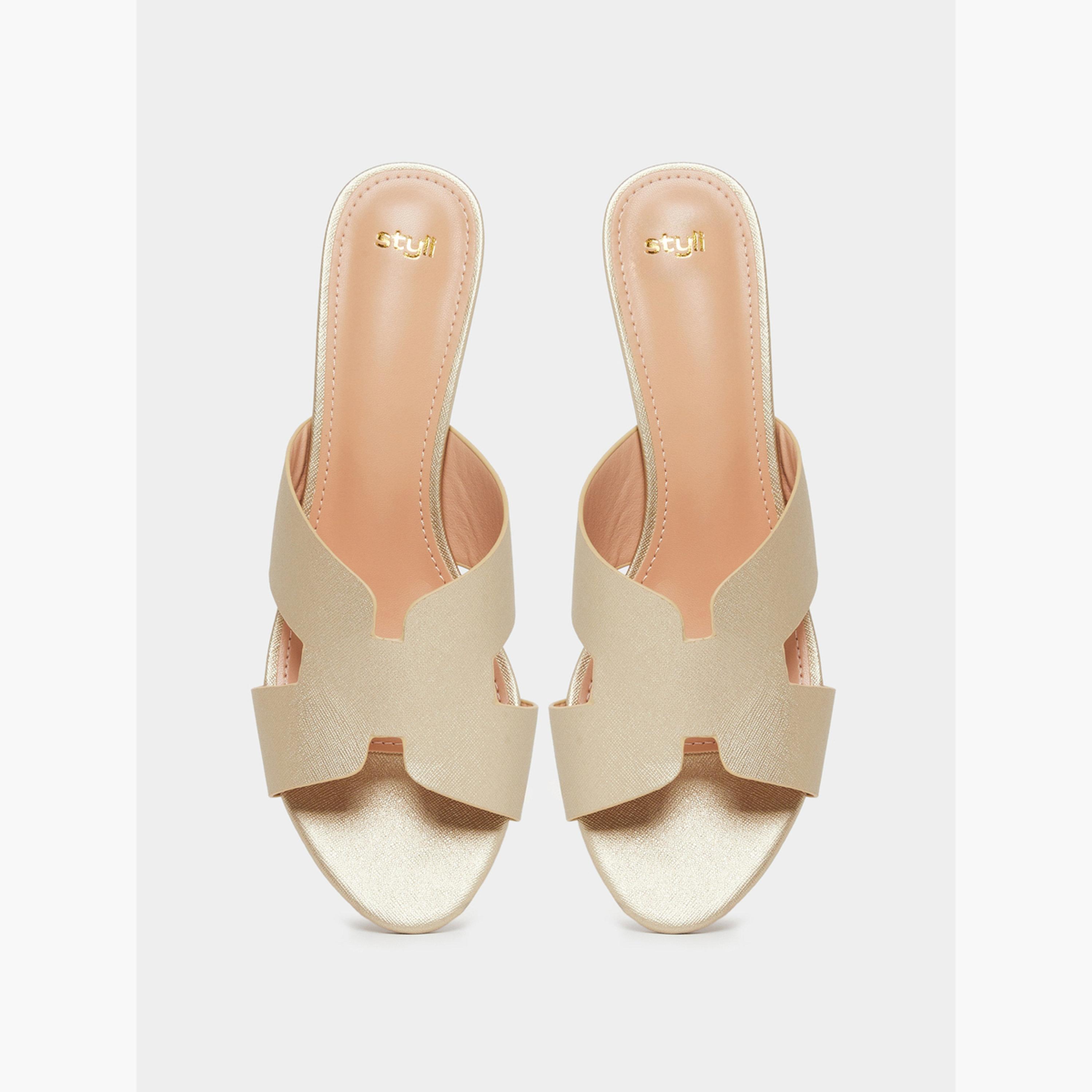 ستايلي - حذاء ميولز ذو حزام عريض وكعب منخفض-women-shoes-sandals-heeled-image-4