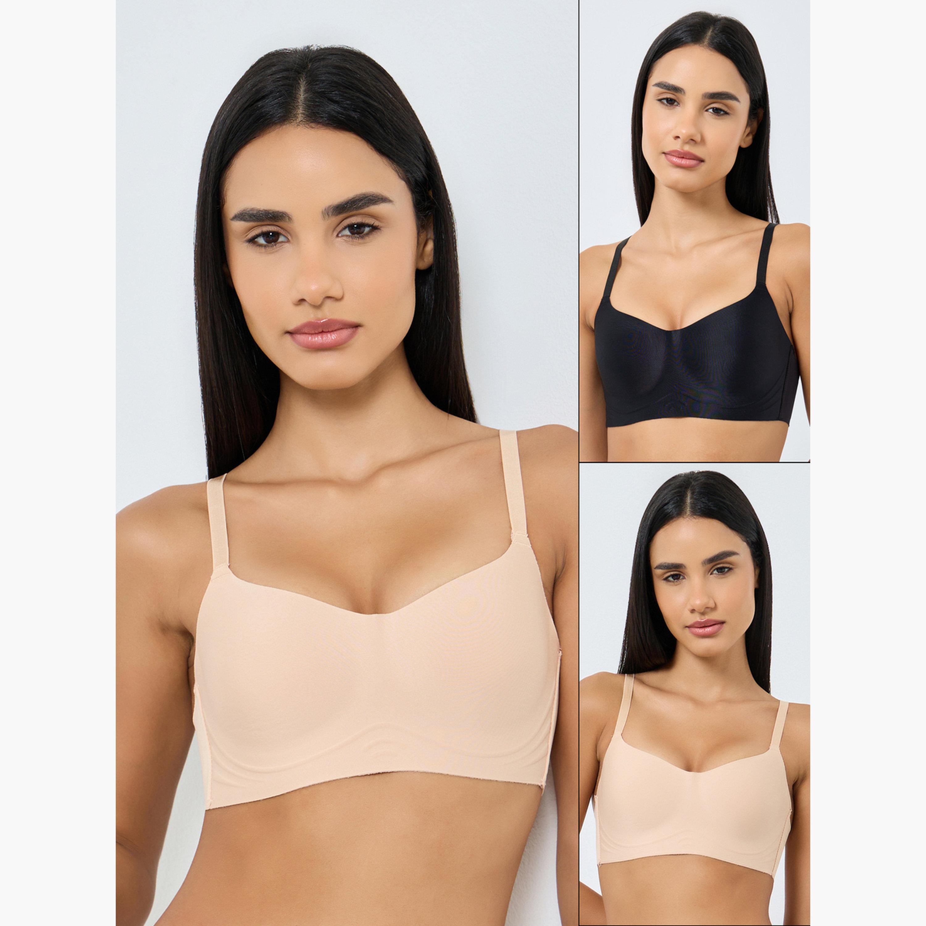 ستايلي - عبوة من قطعتين - حمالة صدر مصبوبة بدون أسلاك-women-clothing-lingerie-bras-image-1