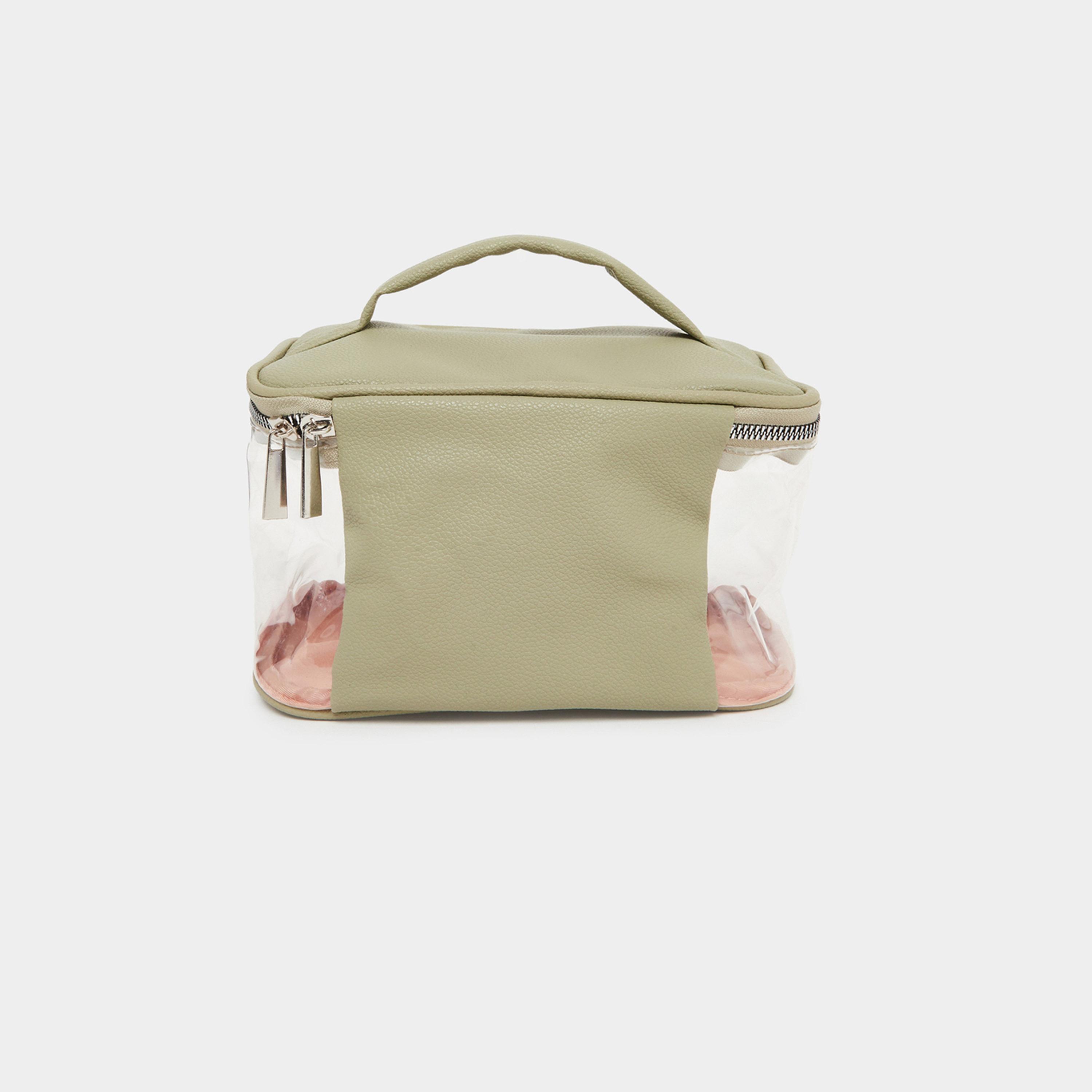 Styli Transparent Zip-Around Wash Bag with Top Handle-women-bagsandwallets-handbags-image-2