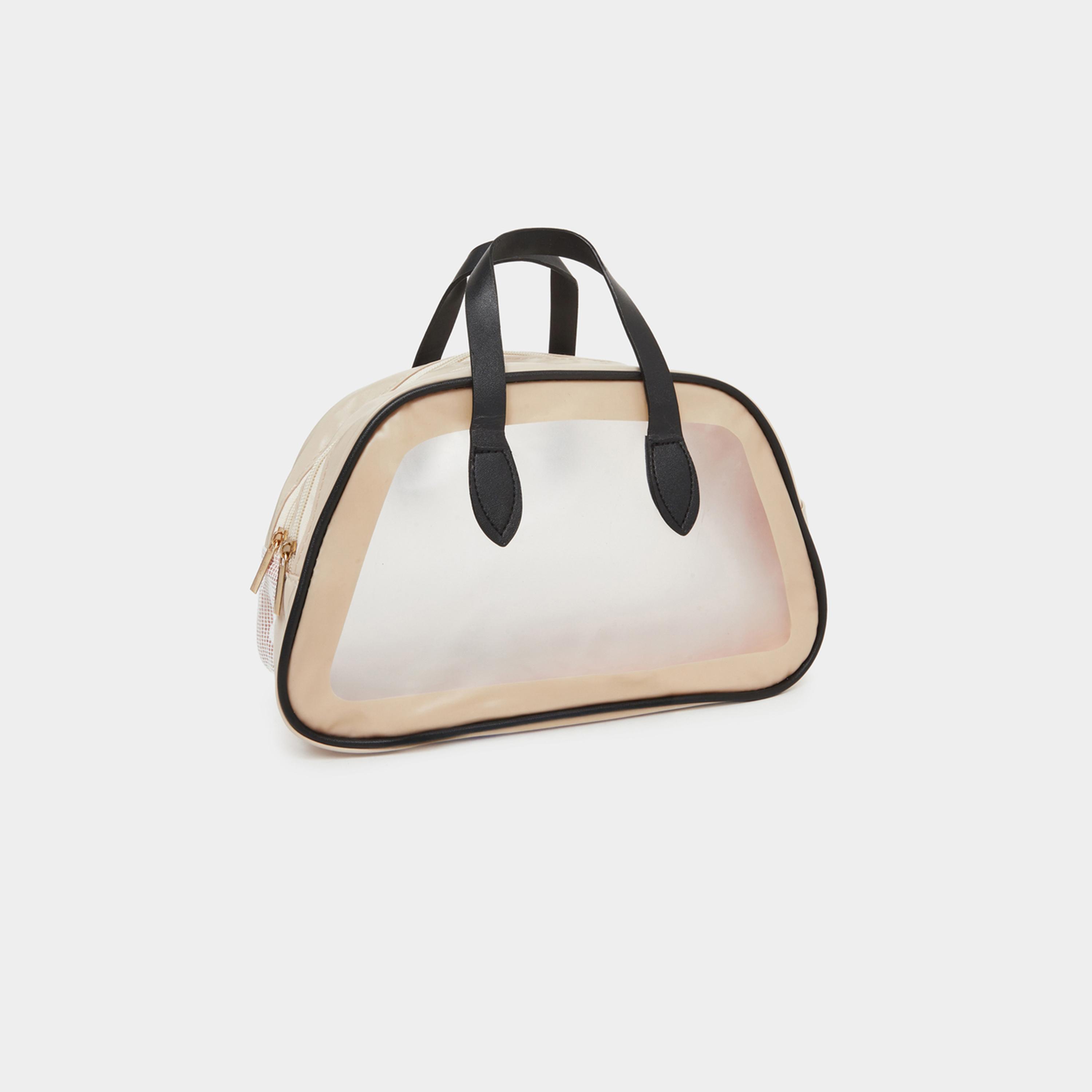 ستايلي - شنطة غسيل شفافة عادية مع سحاب للإغلاق للنساء-women-bagsandwallets-handbags-image-1