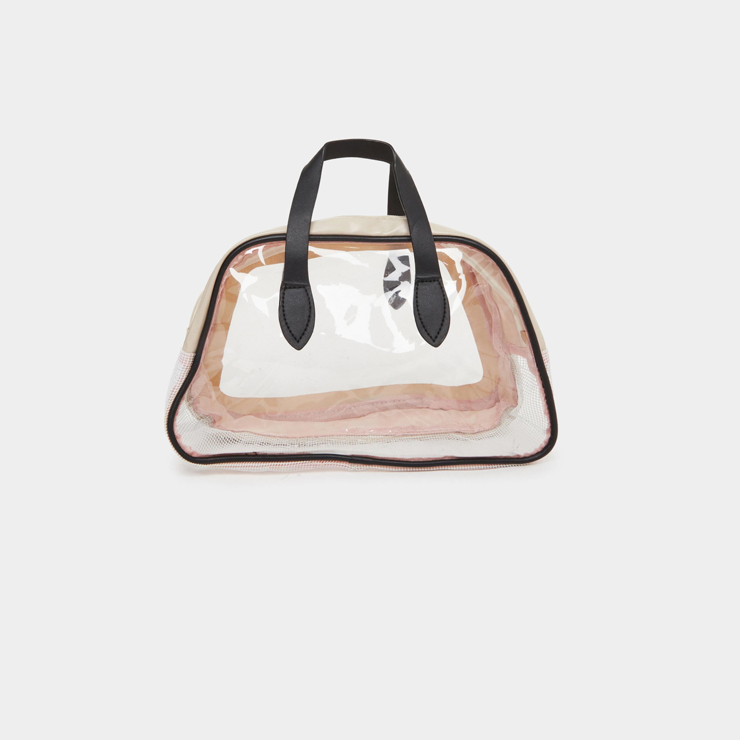 ستايلي - شنطة غسيل شفافة عادية مع سحاب للإغلاق للنساء-women-bagsandwallets-handbags-image-2