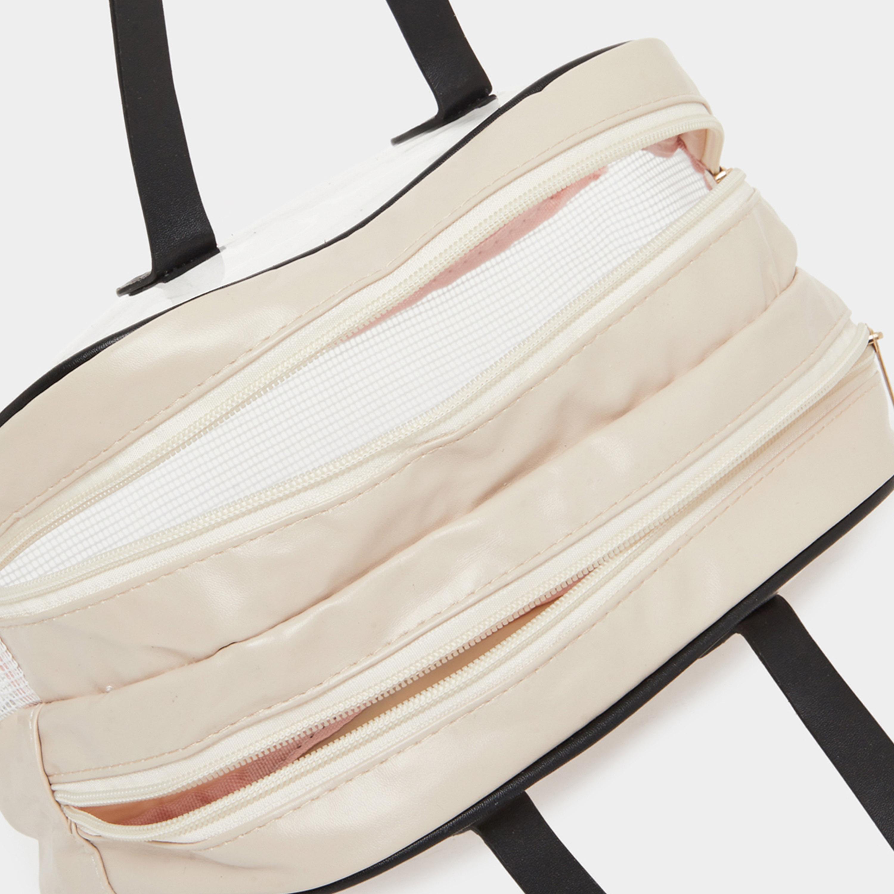 ستايلي - شنطة غسيل شفافة عادية مع سحاب للإغلاق للنساء-women-bagsandwallets-handbags-image-3