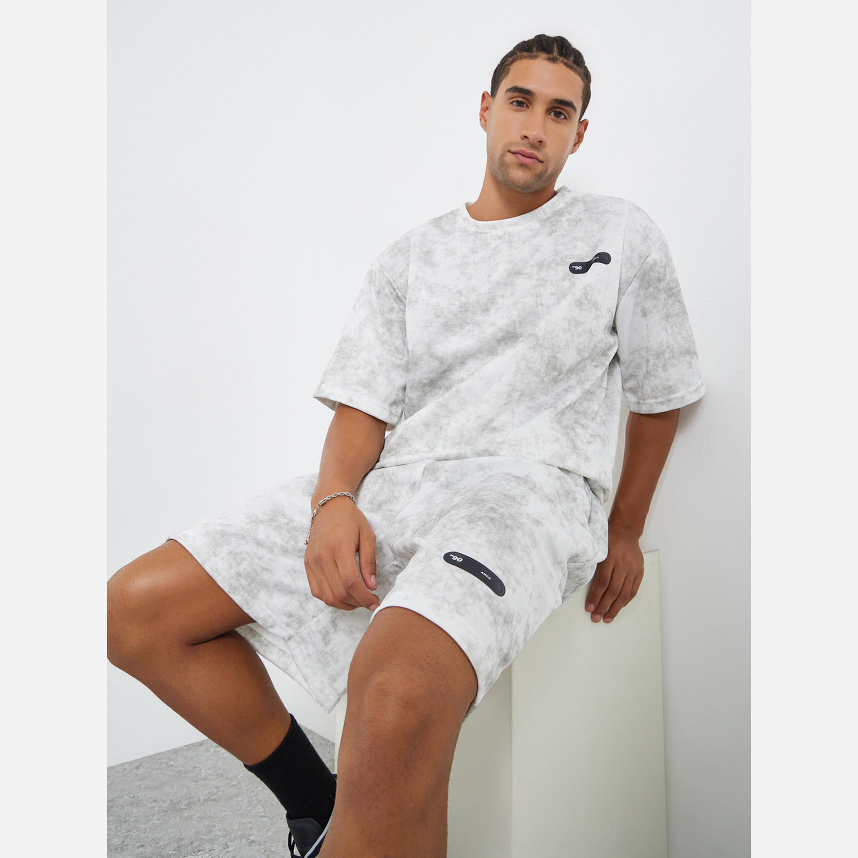 ستايلي - طقم رجالي لون رمادي مقاس واسع طبعة متدرجة الألوان مقاس واسع-men-clothing-coordsets-image-2