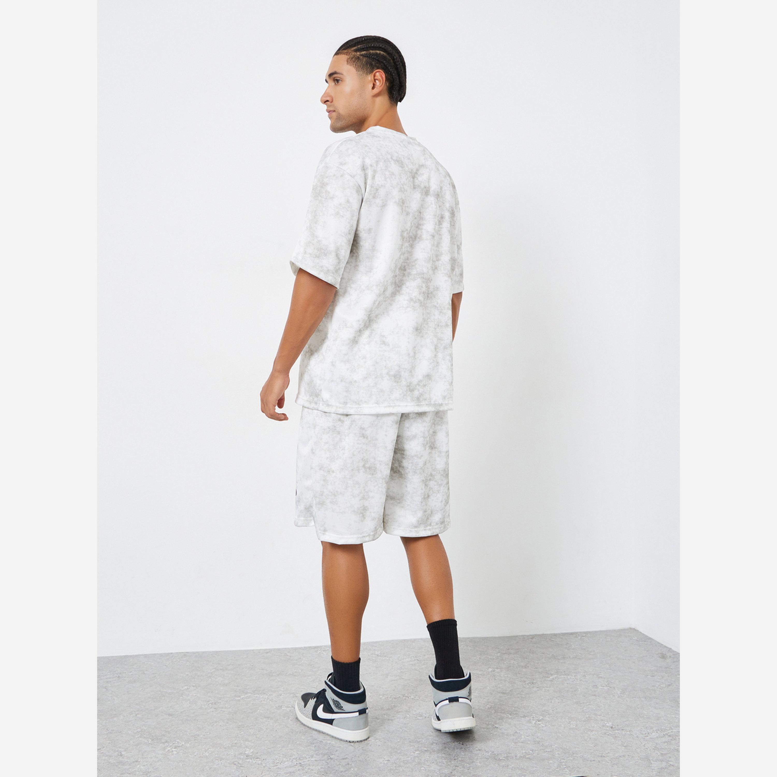 ستايلي - طقم رجالي لون رمادي مقاس واسع طبعة متدرجة الألوان مقاس واسع-men-clothing-coordsets-image-4