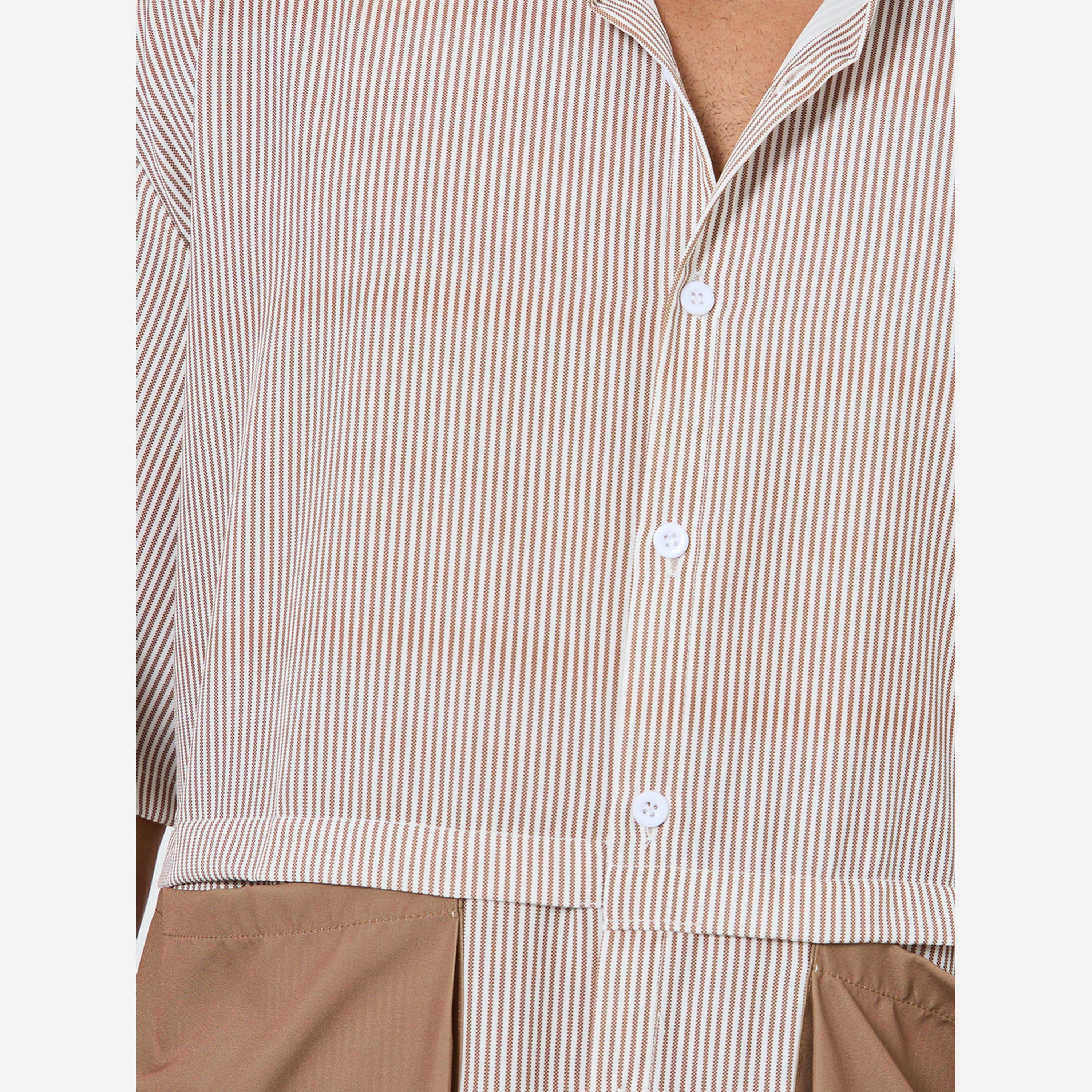 Styli Men Oversized Contrast Patch Pockets Shirt and Shorts Co-Ords-men-clothing-coordsets-image-3