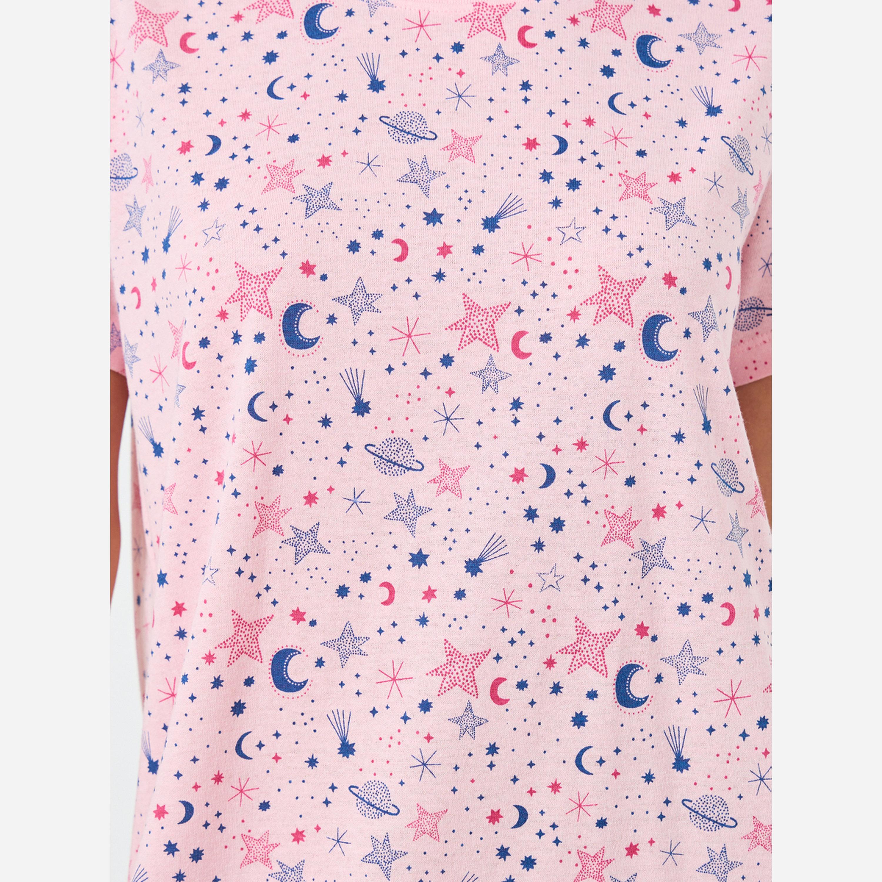 ستايلي - عبوة قطعتين - فستان نسائي طبعة-women-clothing-nightwear-nighties-image-4