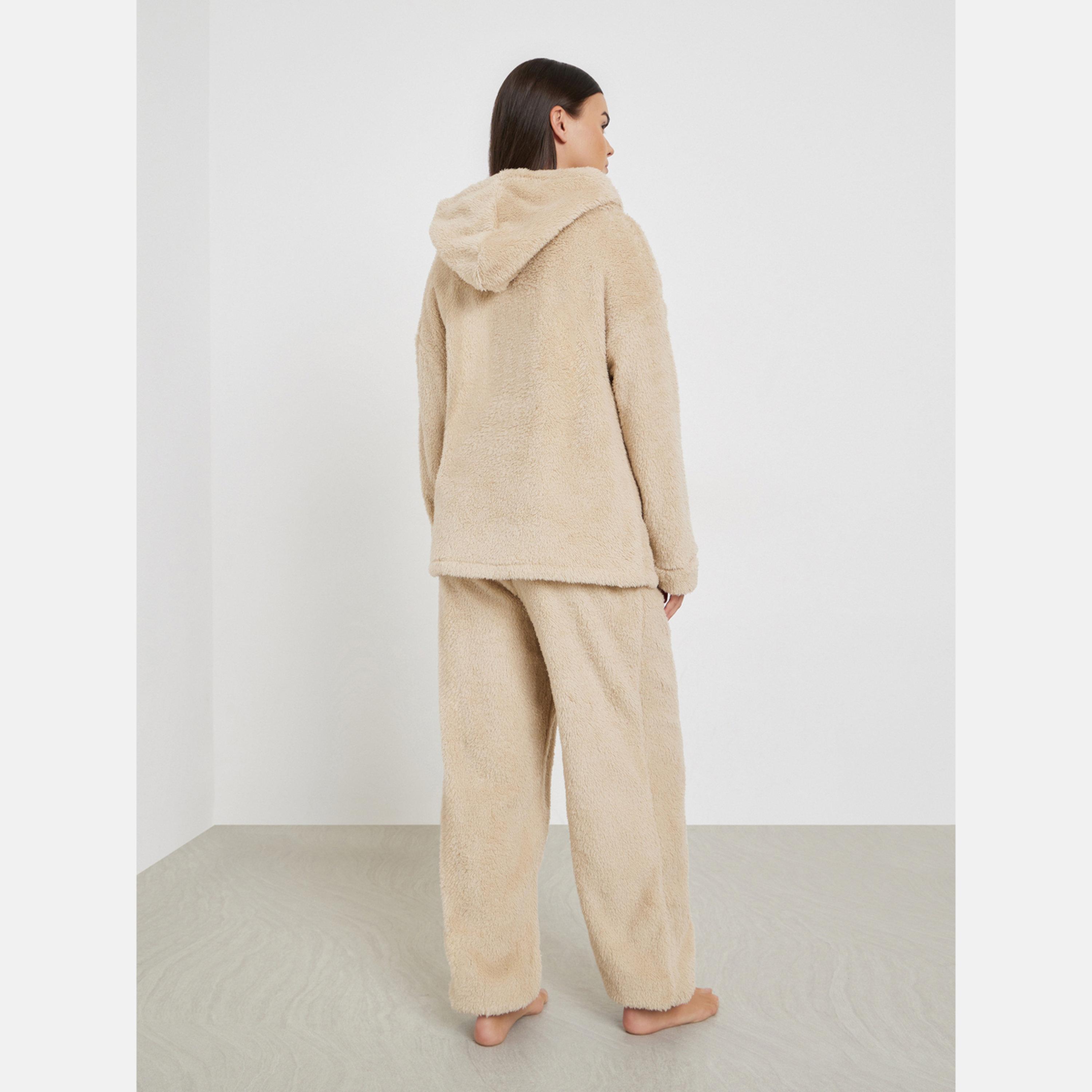 Styli Embroidered Slogan Fleece Hoodie and Joggers Set-women-clothing-nightwear-pyjamas-longsets-image-5