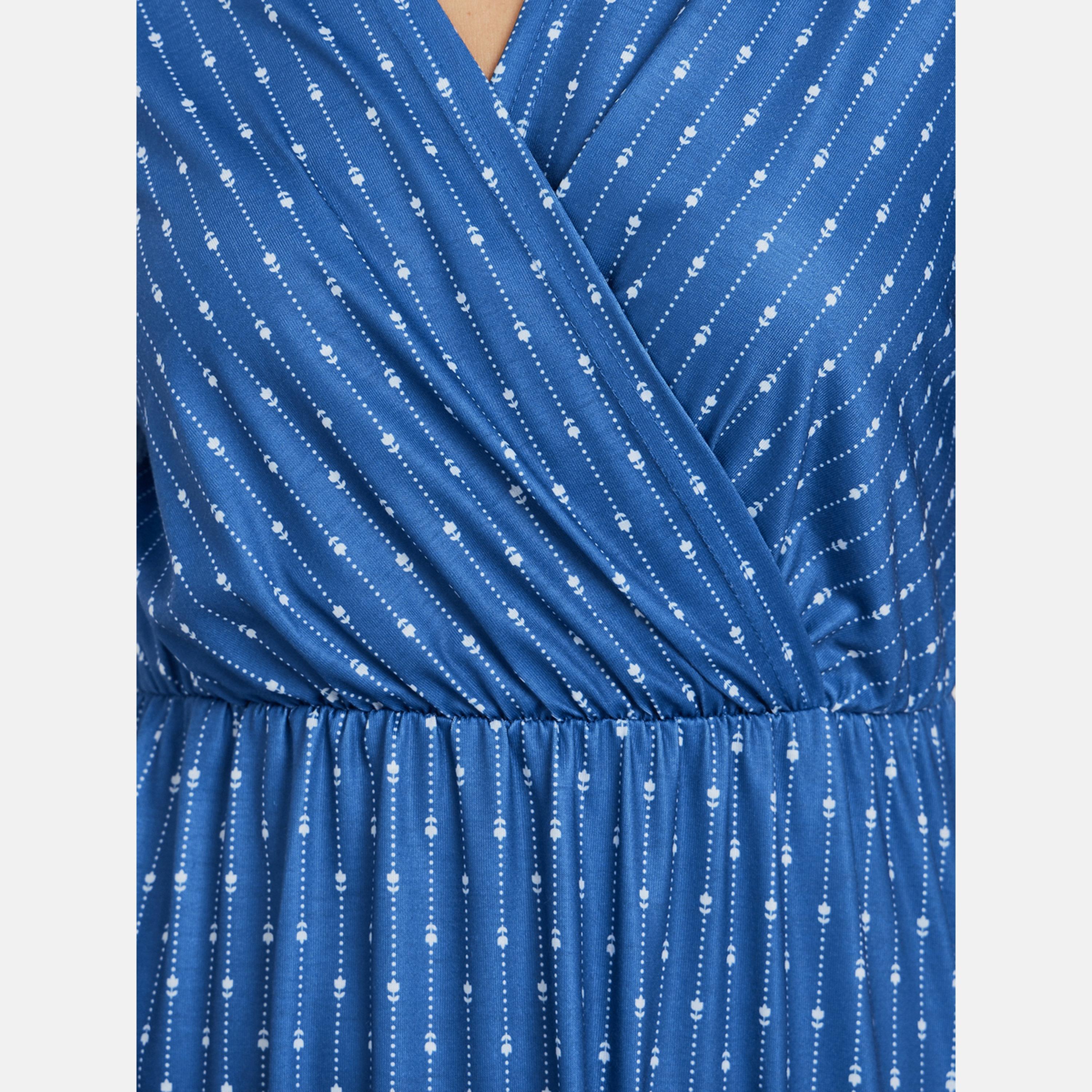 ستايلي - فستان نوم مطبوع بتصميم ملفوف بأكمام قصيرة-women-clothing-nightwear-nighties-image-3