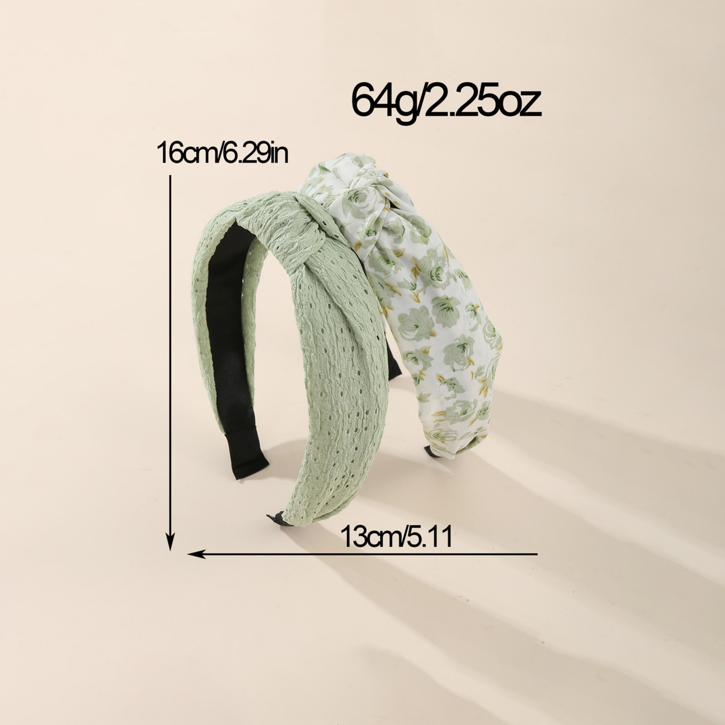 تيك تو - مجموعة من قطعتين - بندانة رأس خضراء بتفاصيل عقدة-women-hairaccessories-bands-image-3