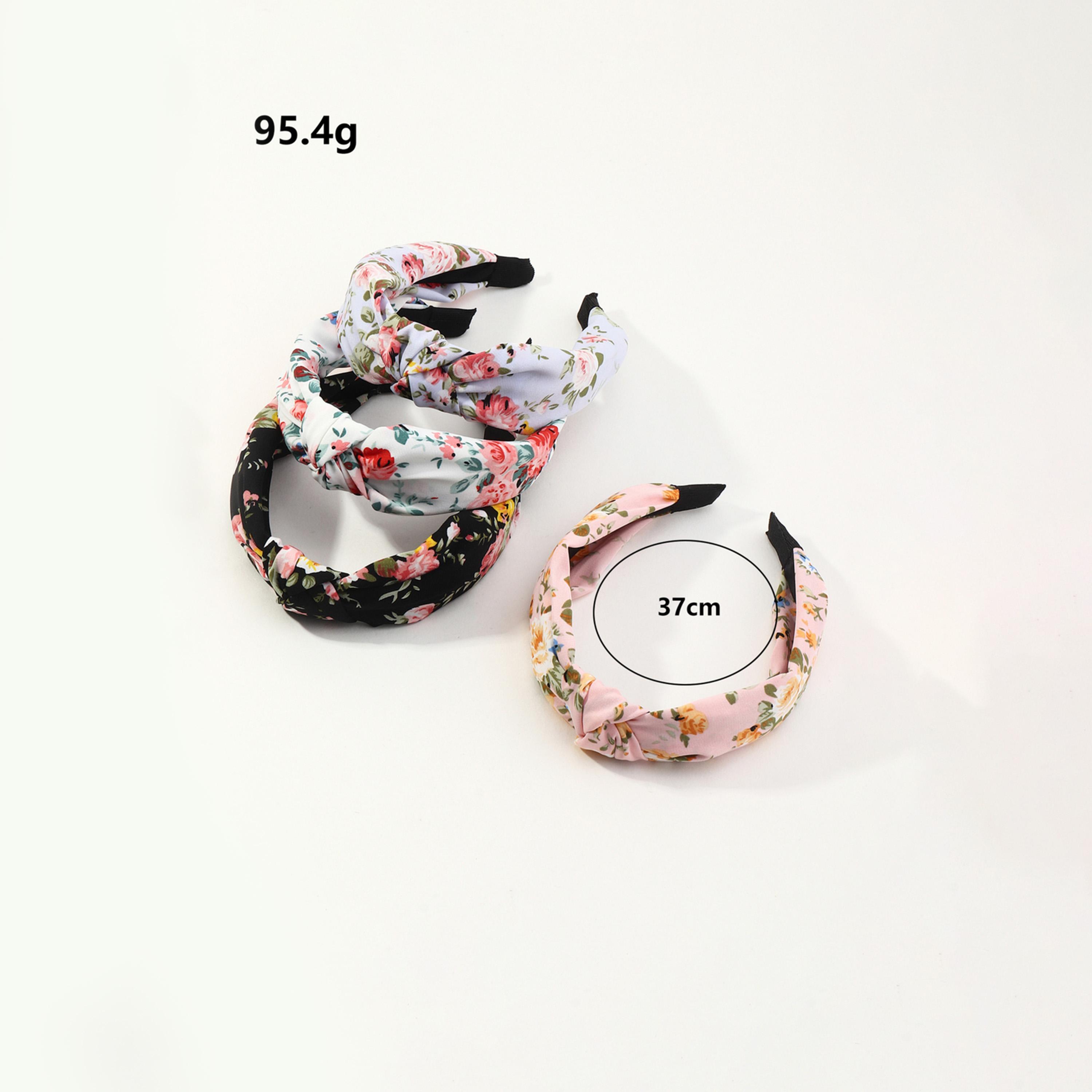 Take Two Set of 4 - Floral Printed Twist Headband-women-hairaccessories-bands-image-3