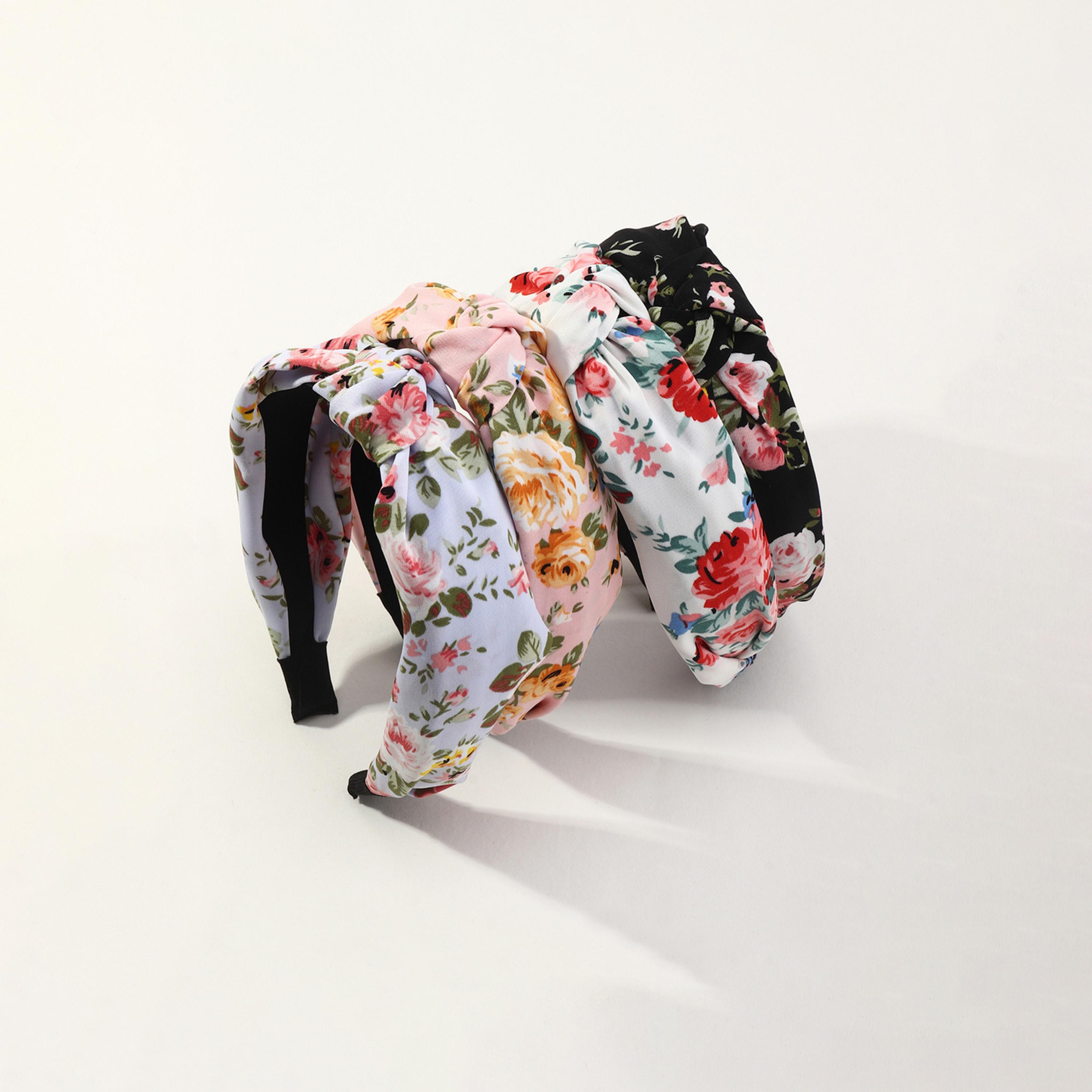 Take Two Set of 4 - Floral Printed Twist Headband-women-hairaccessories-bands-image-5
