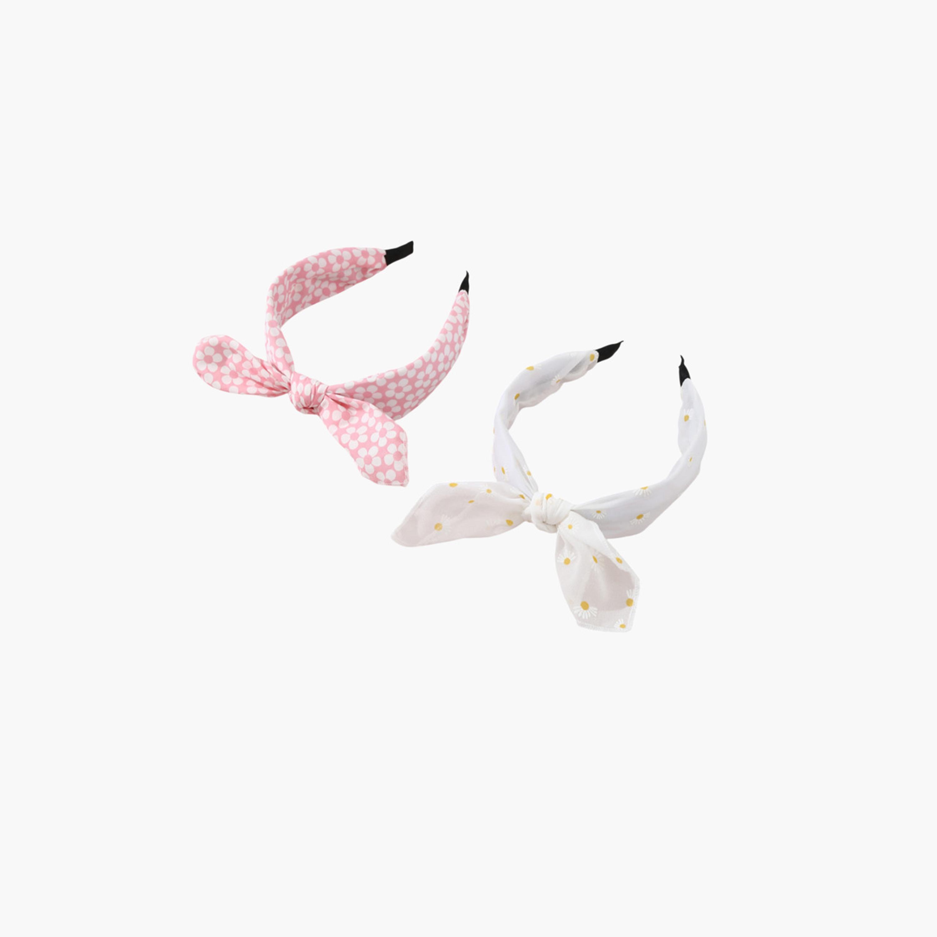 Take Two Set of 2 - Polka Dots Bow Headband-women-hairaccessories-bands-image-1