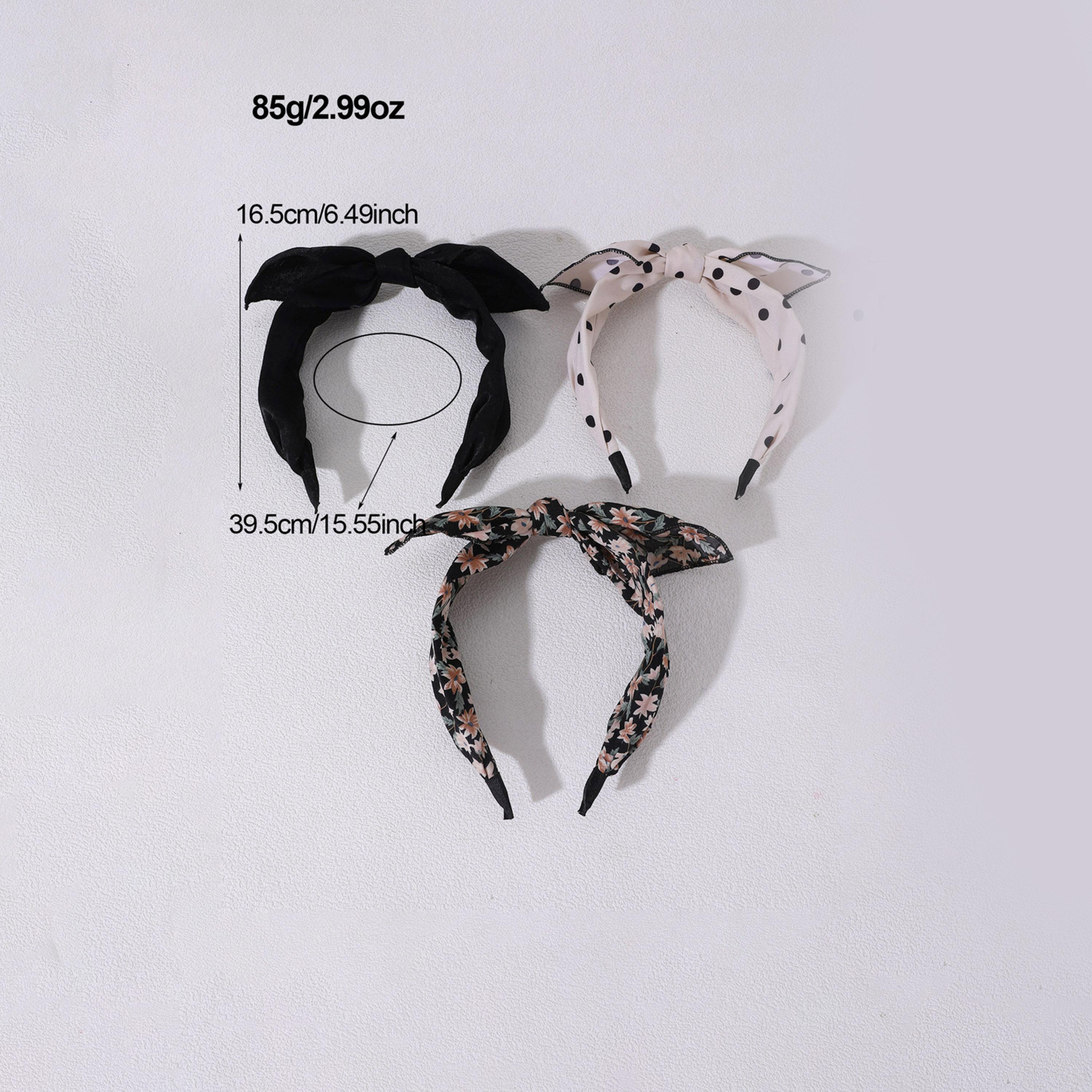تيك تو - مجموعة من 3 - بندانة رأس على شكل فيونكة-women-hairaccessories-bands-image-2