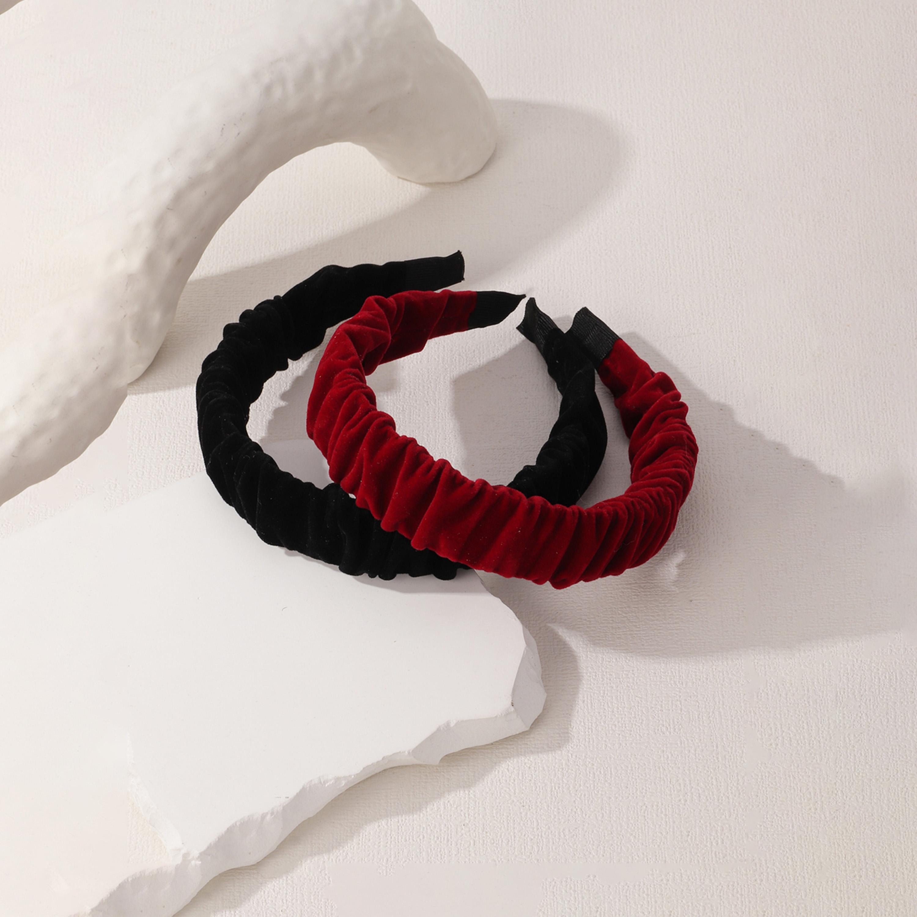 Take Two Set of 2 - Velvet Textured Headband-women-hairaccessories-bands-image-5
