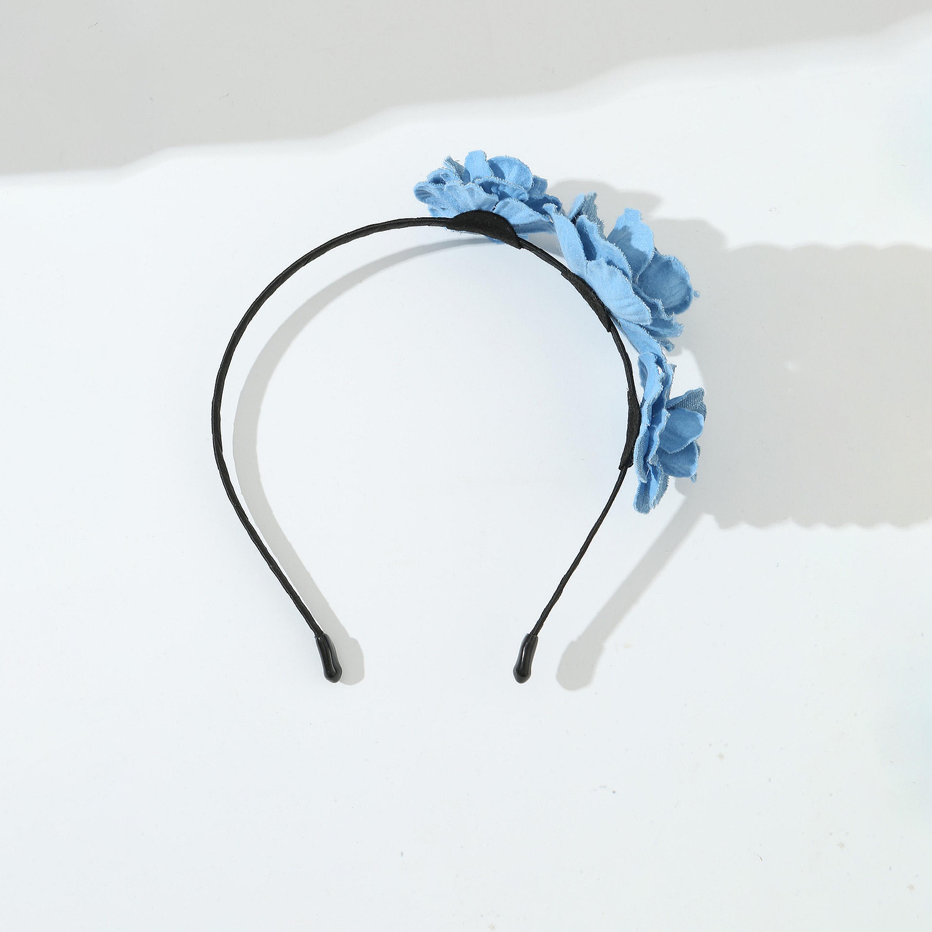 Take Two Blue Denim Flower Headband-women-hairaccessories-bands-image-1