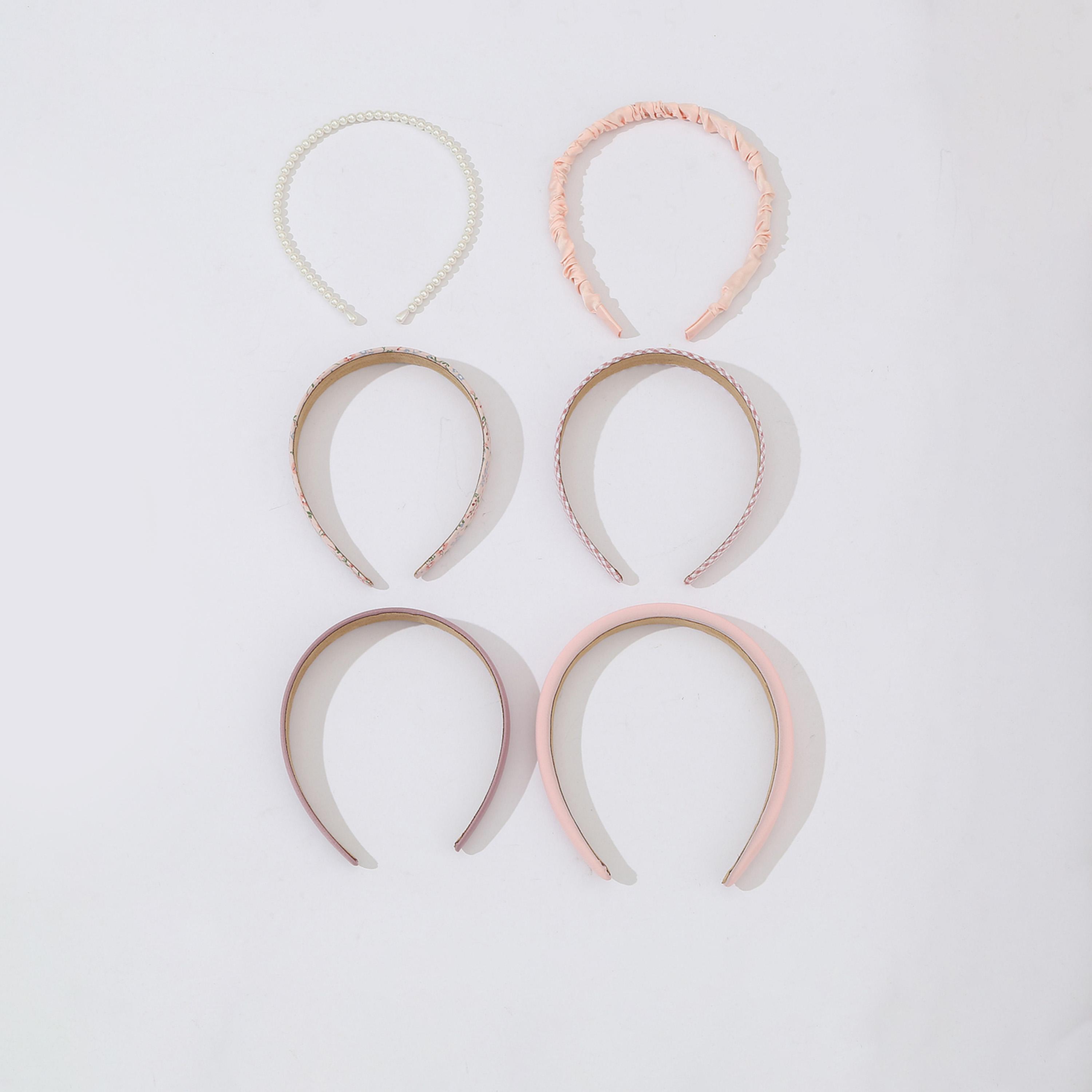 Take Two Set of 6 - Pink Assorted Headband-women-hairaccessories-bands-image-1