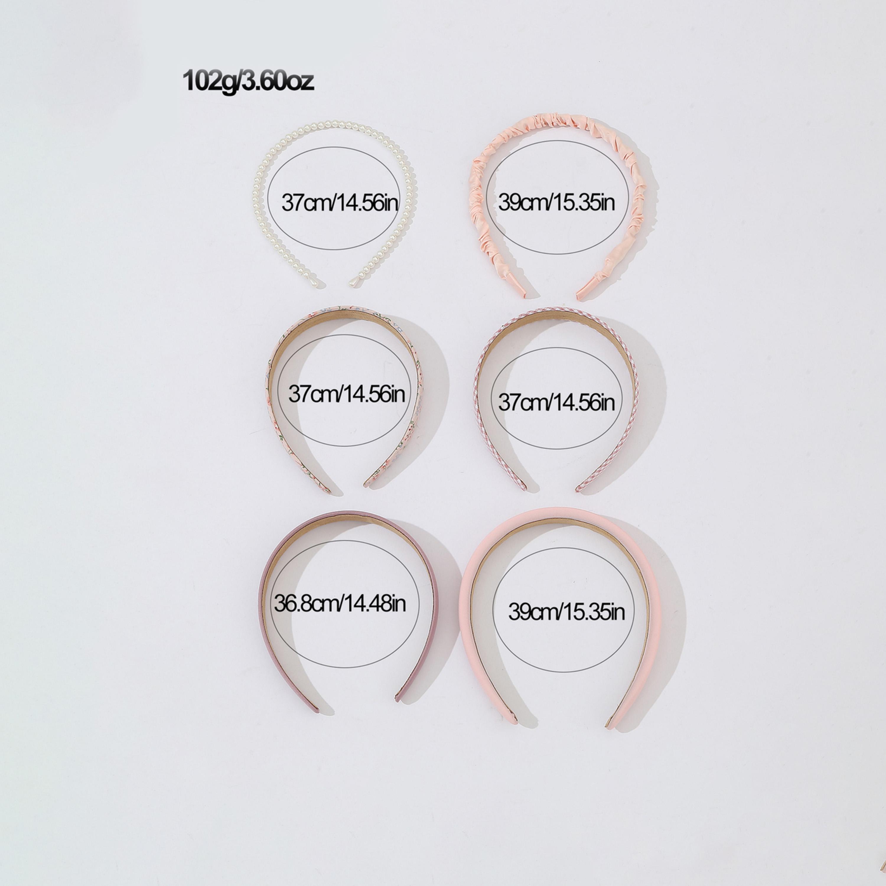تيك تو - مجموعة من 6 قطع - بندانة رأس وردية متنوعة-women-hairaccessories-bands-image-3
