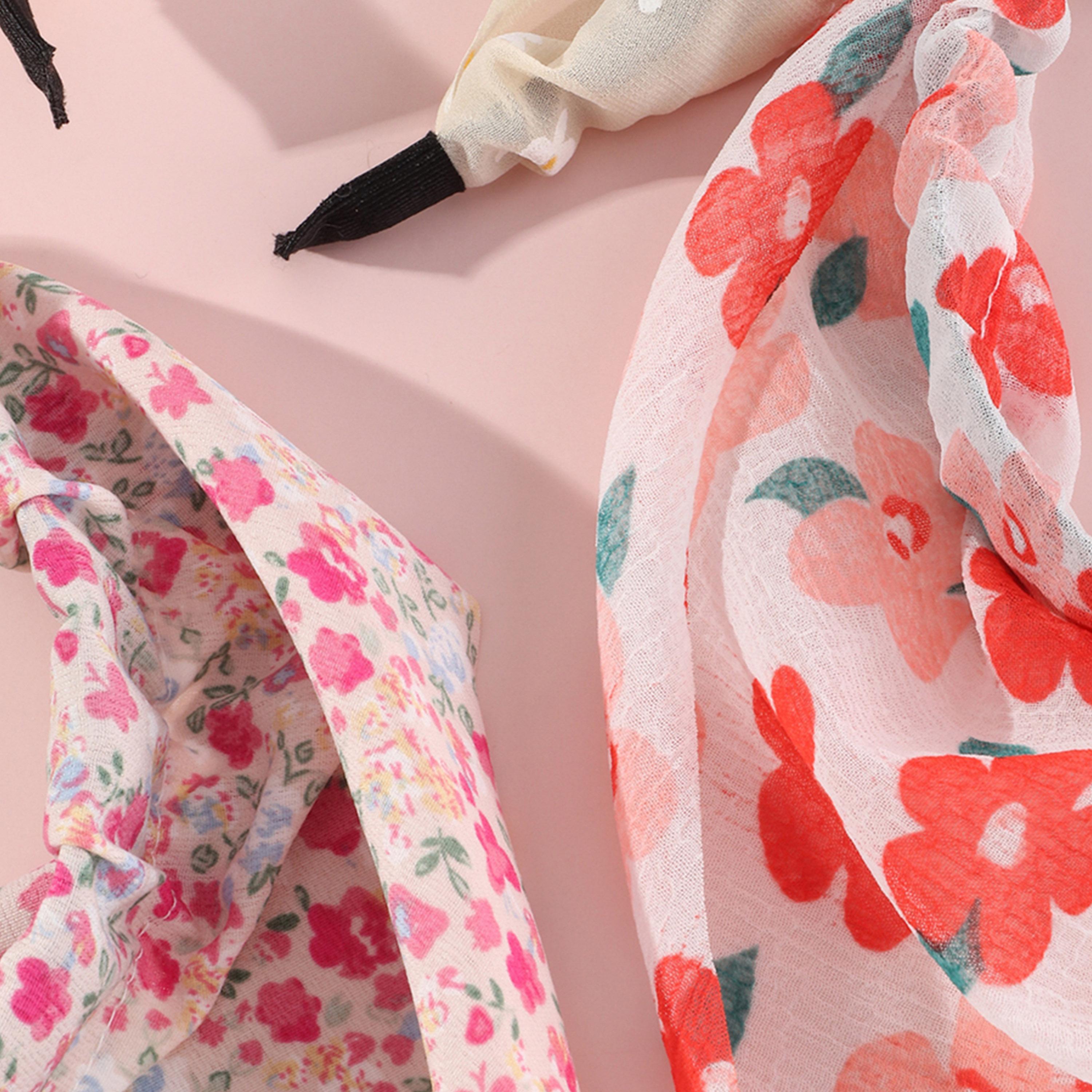 Take Two Set of 3 - Floral Printed Triangle Headscarf-women-hairaccessories-others-image-3