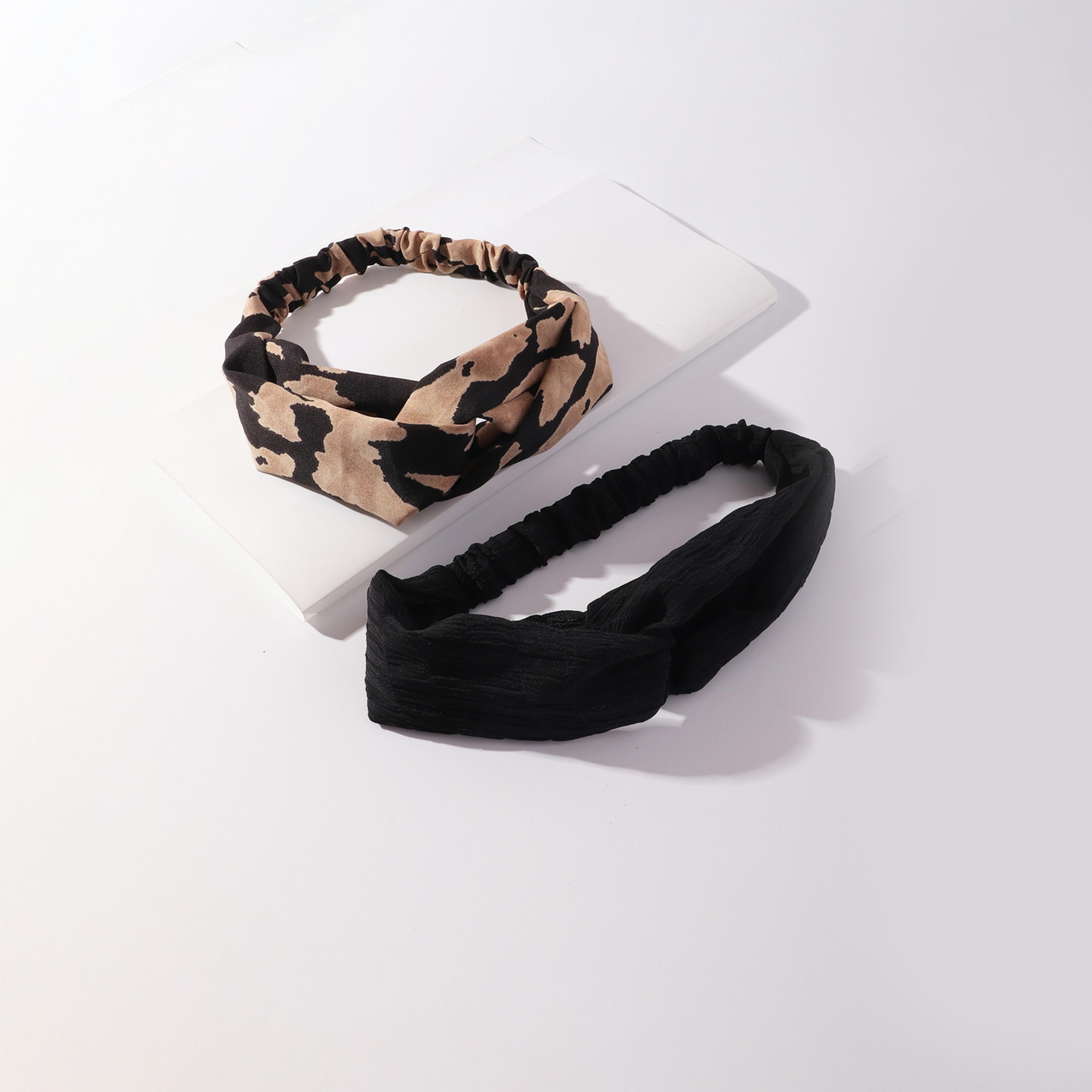 تيك تو - مجموعة من قطعتين - بندانة رأس بتفاصيل ملتوية-women-hairaccessories-bands-image-3
