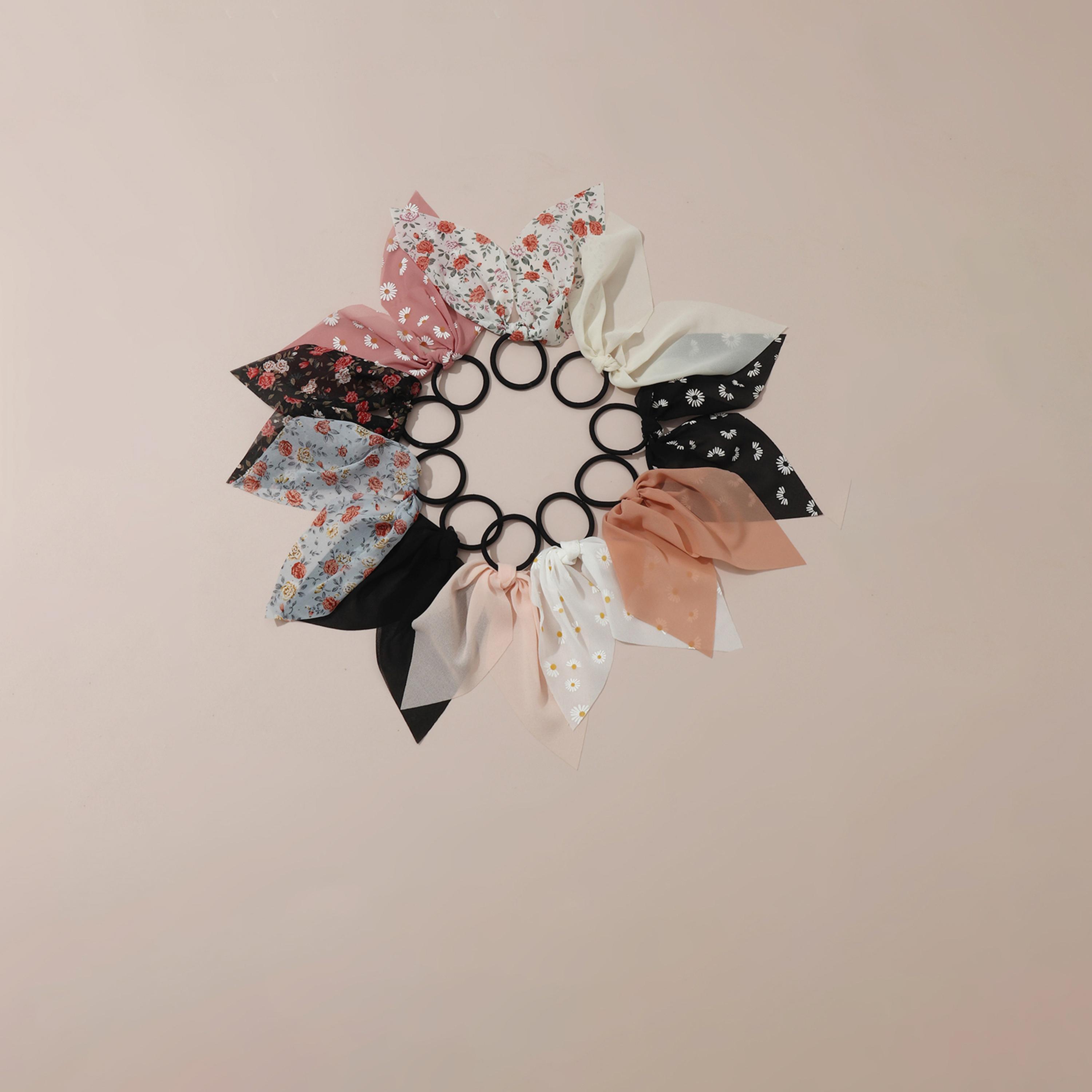 تيك تو - مجموعة من 10 ربطات شعر على شكل فيونكة-women-hairaccessories-others-image-3