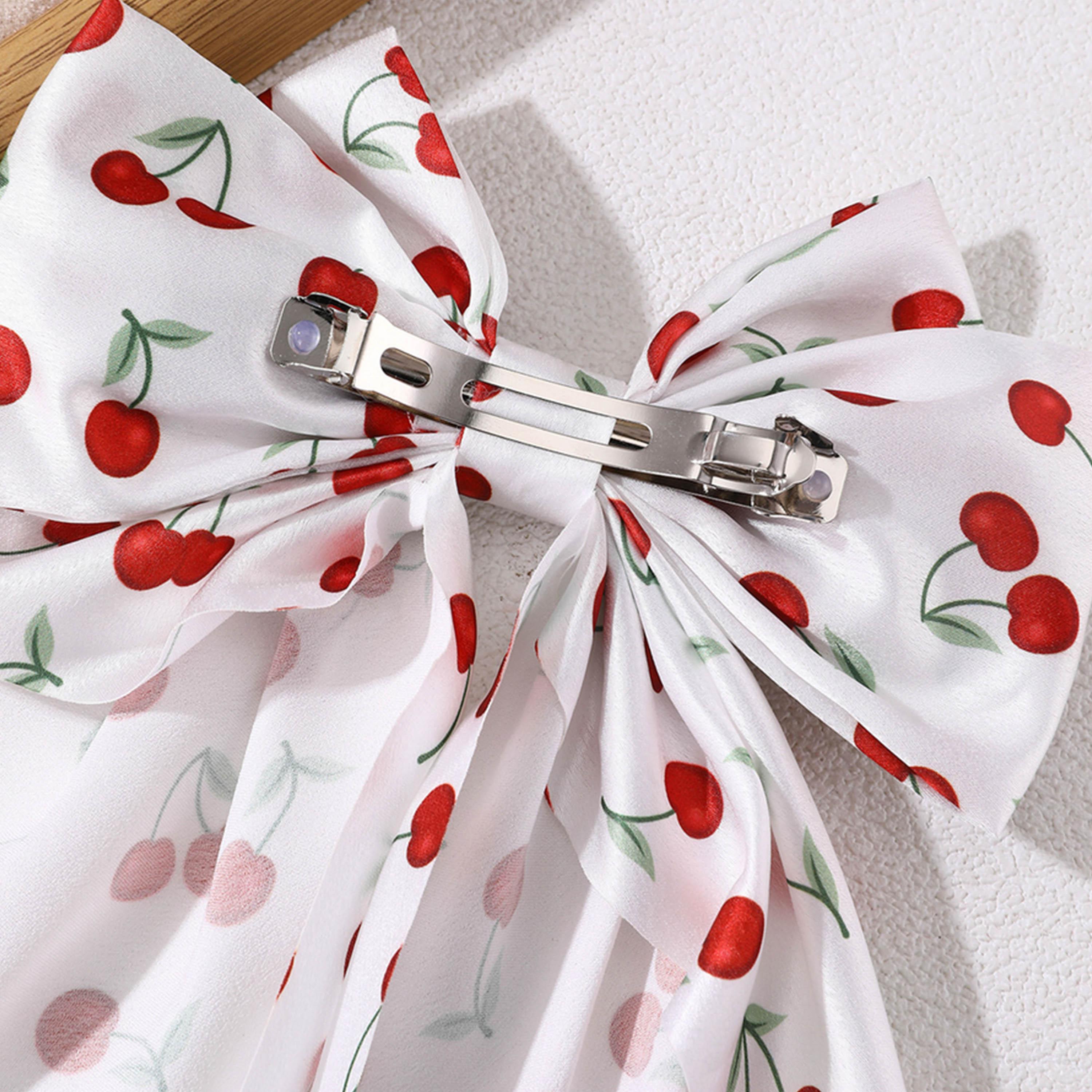 Take Two Cherry Printed Bow Ribbon Hair-women-hairaccessories-bands-image-3