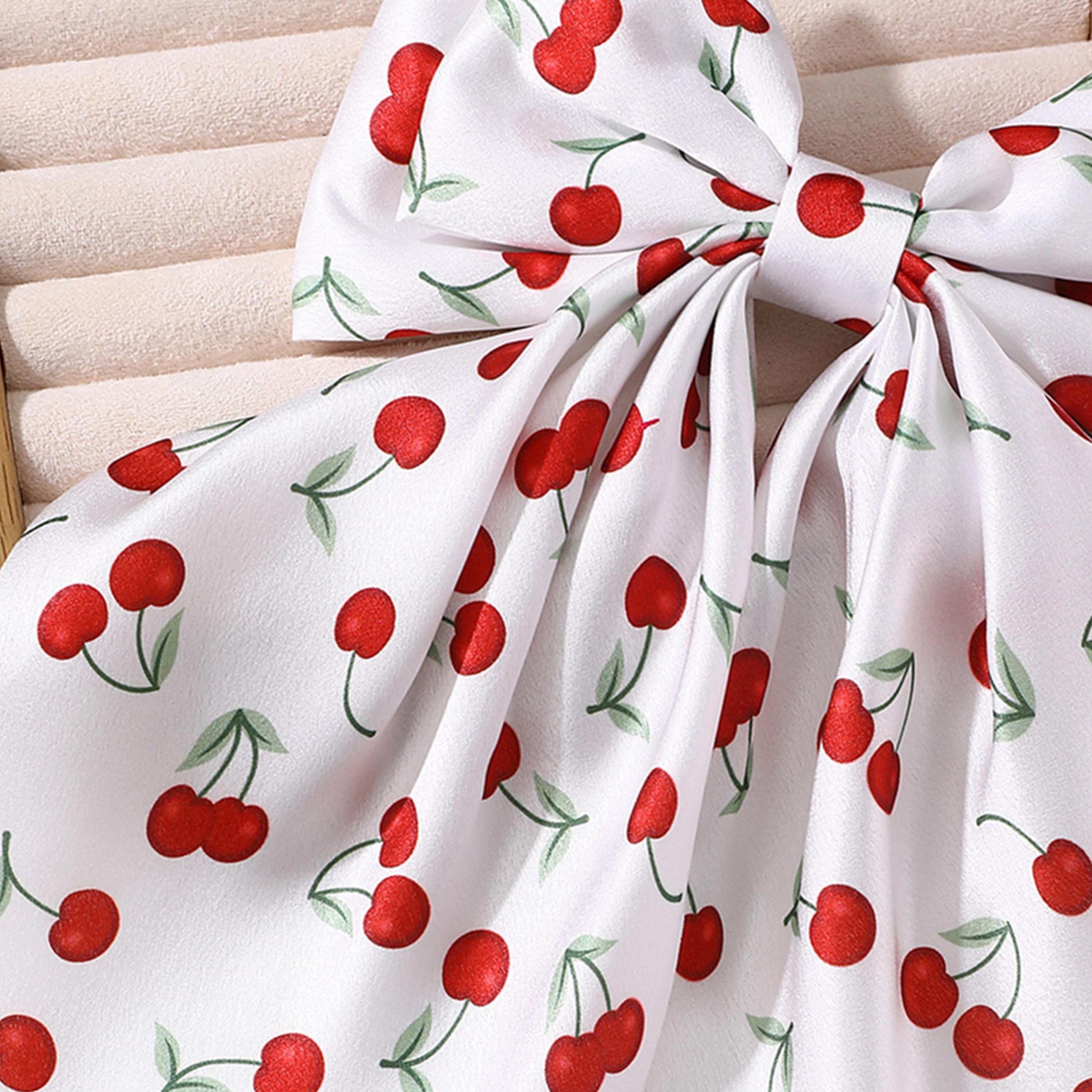 Take Two Cherry Printed Bow Ribbon Hair-women-hairaccessories-bands-image-4