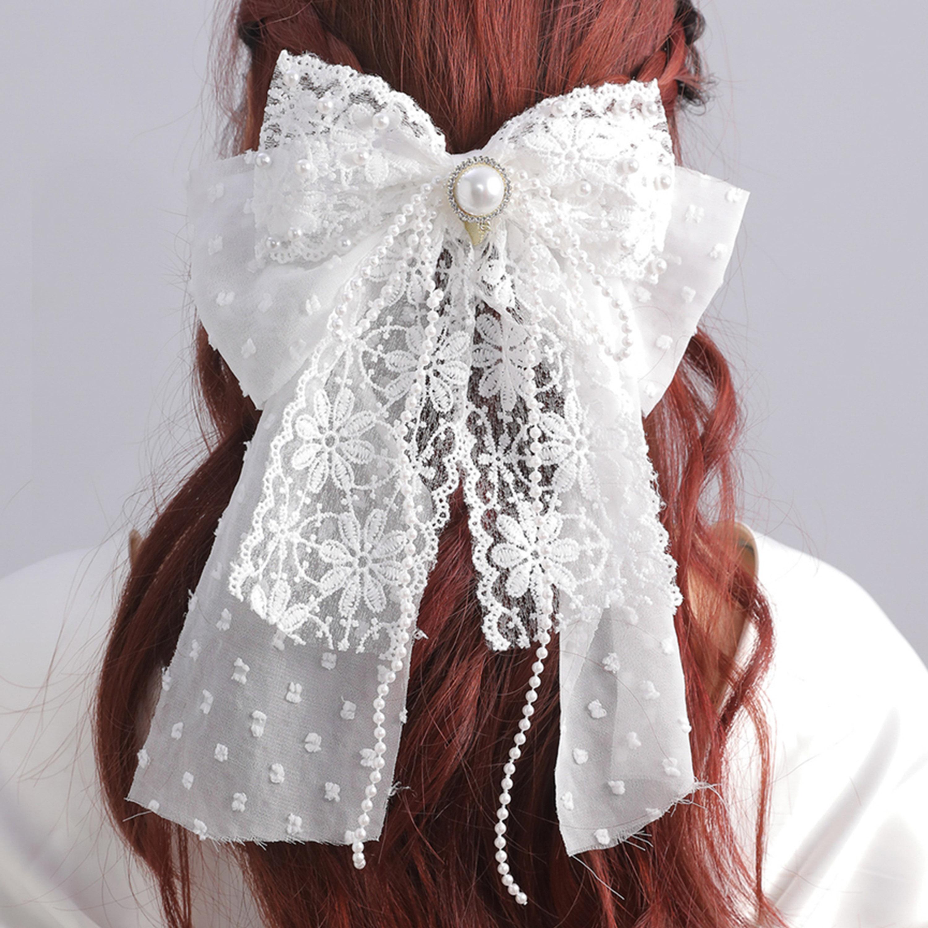 تيك تو - مشبك شعر على شكل شريط من الدانتيل-women-hairaccessories-clips-image-2
