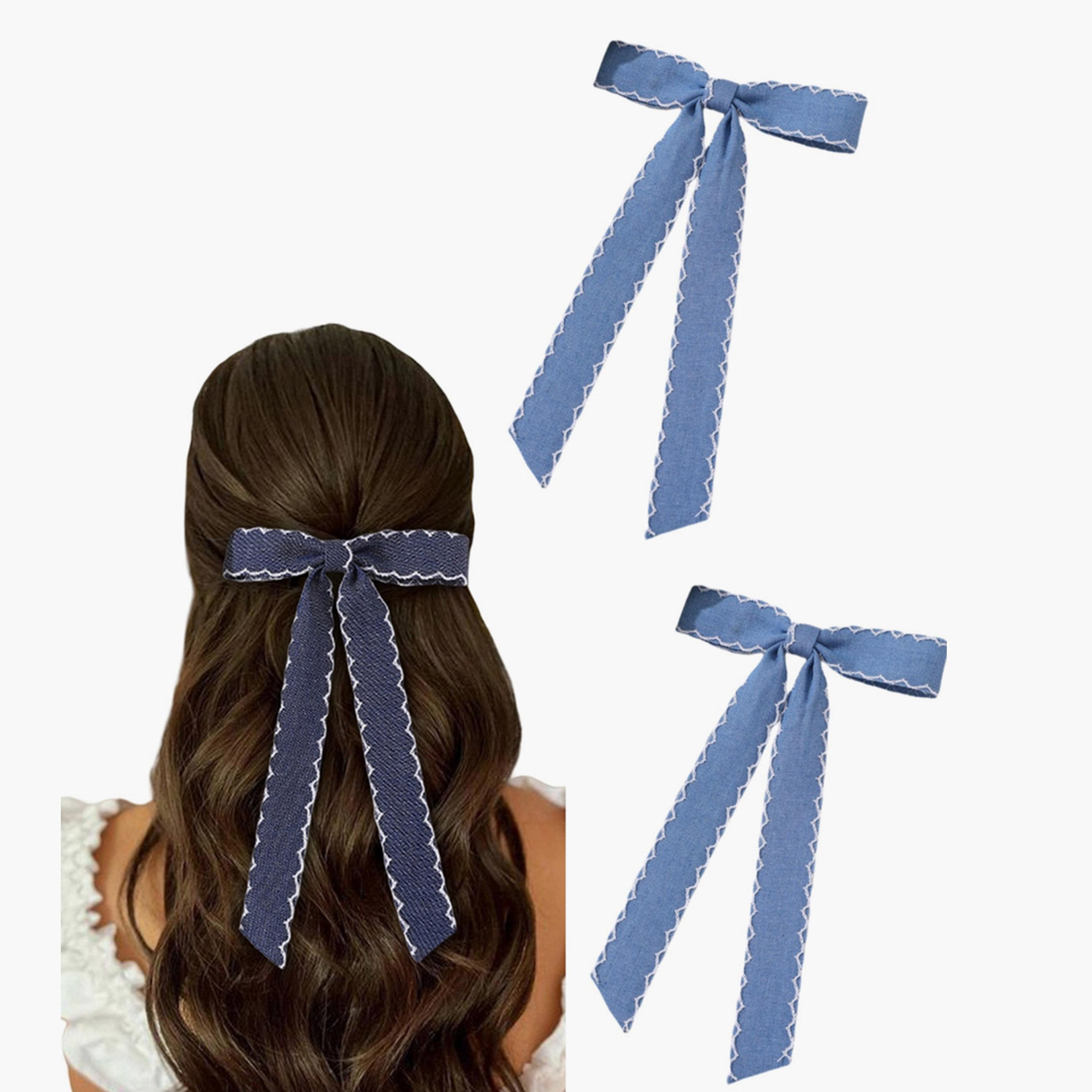 Take Two Set of 2 - Solid Bow Hair Clip-women-hairaccessories-clips-image-2