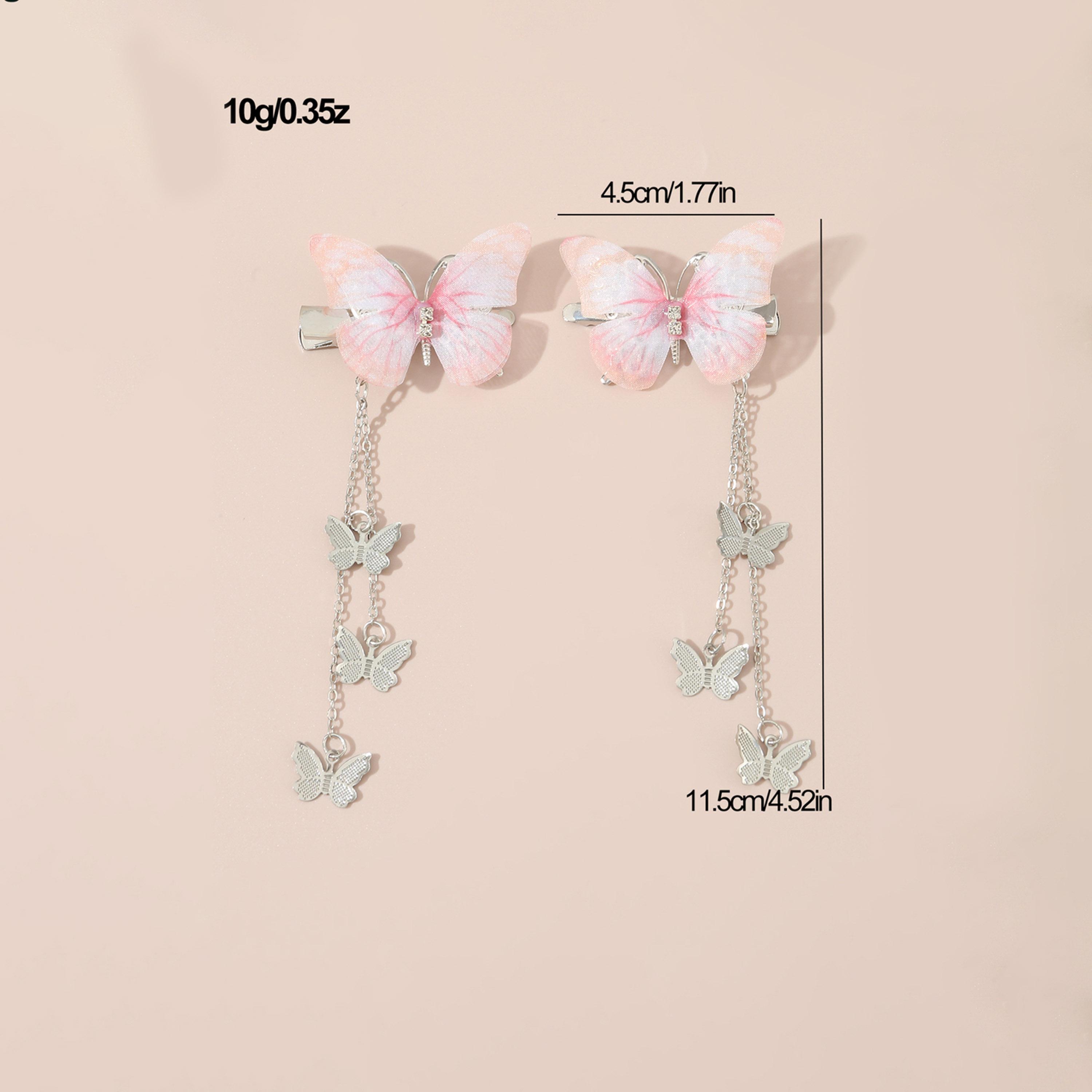 تيك تو - طقم قطعتين - مشبك شعر على شكل فراشة-women-hairaccessories-clips-image-3