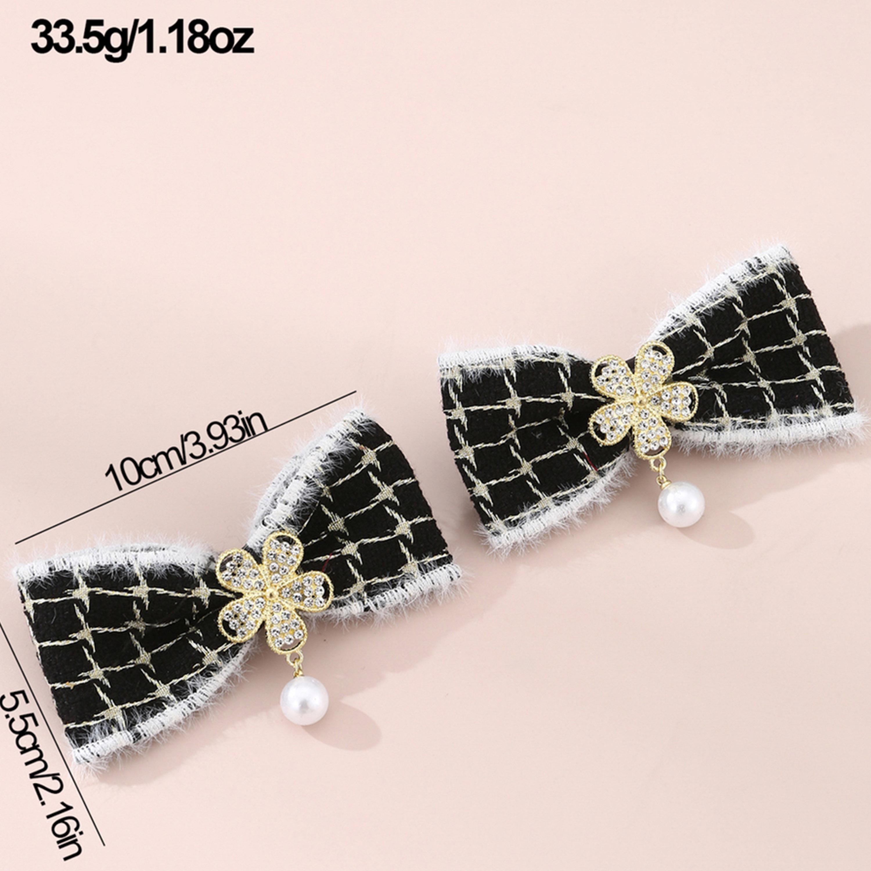 Take Two Set of 2 - Faux Pearl Drop Bow Hair Clip-women-hairaccessories-clips-image-2